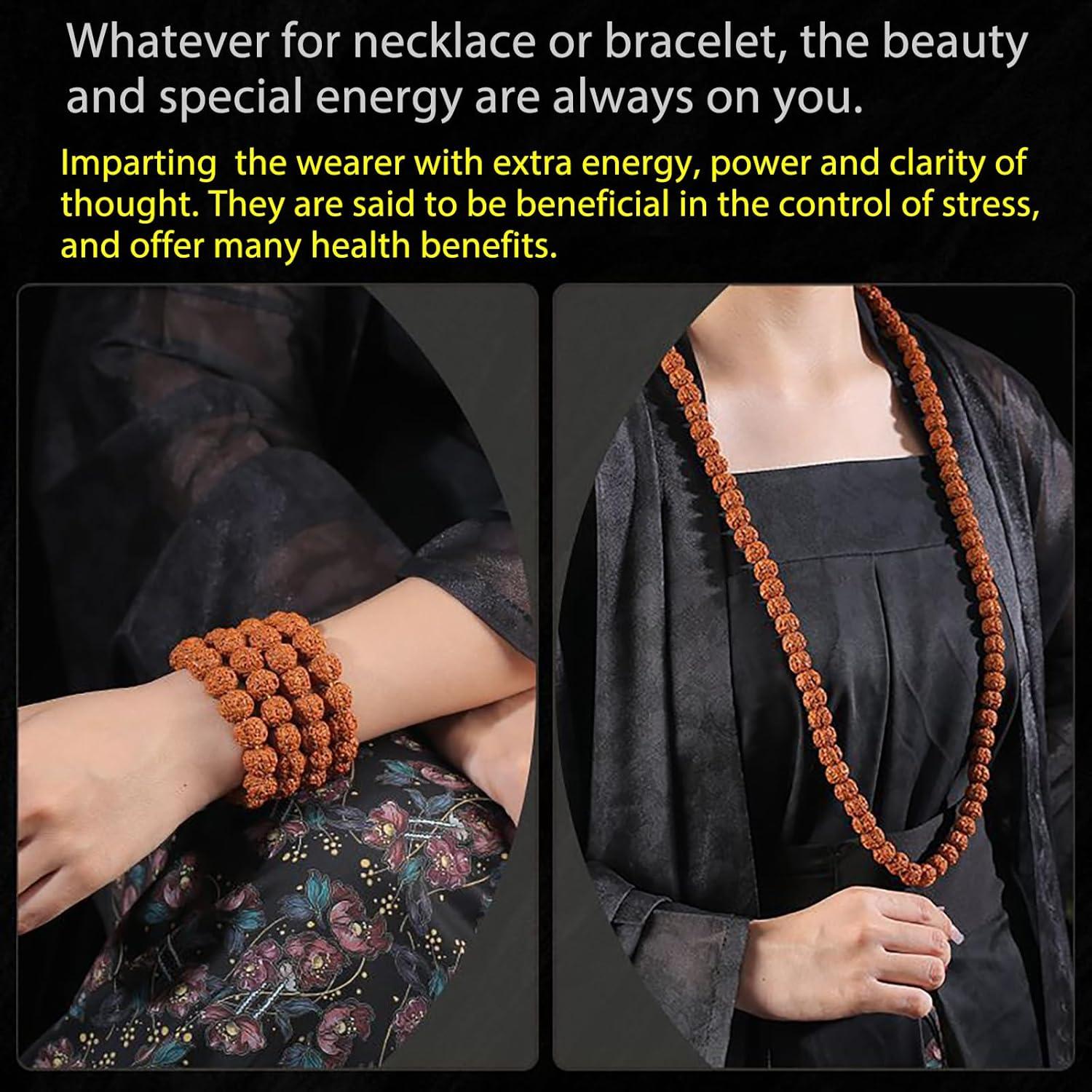 Collar de Oración Rudraksha 16mm 108 Cuentas Hyoquilex