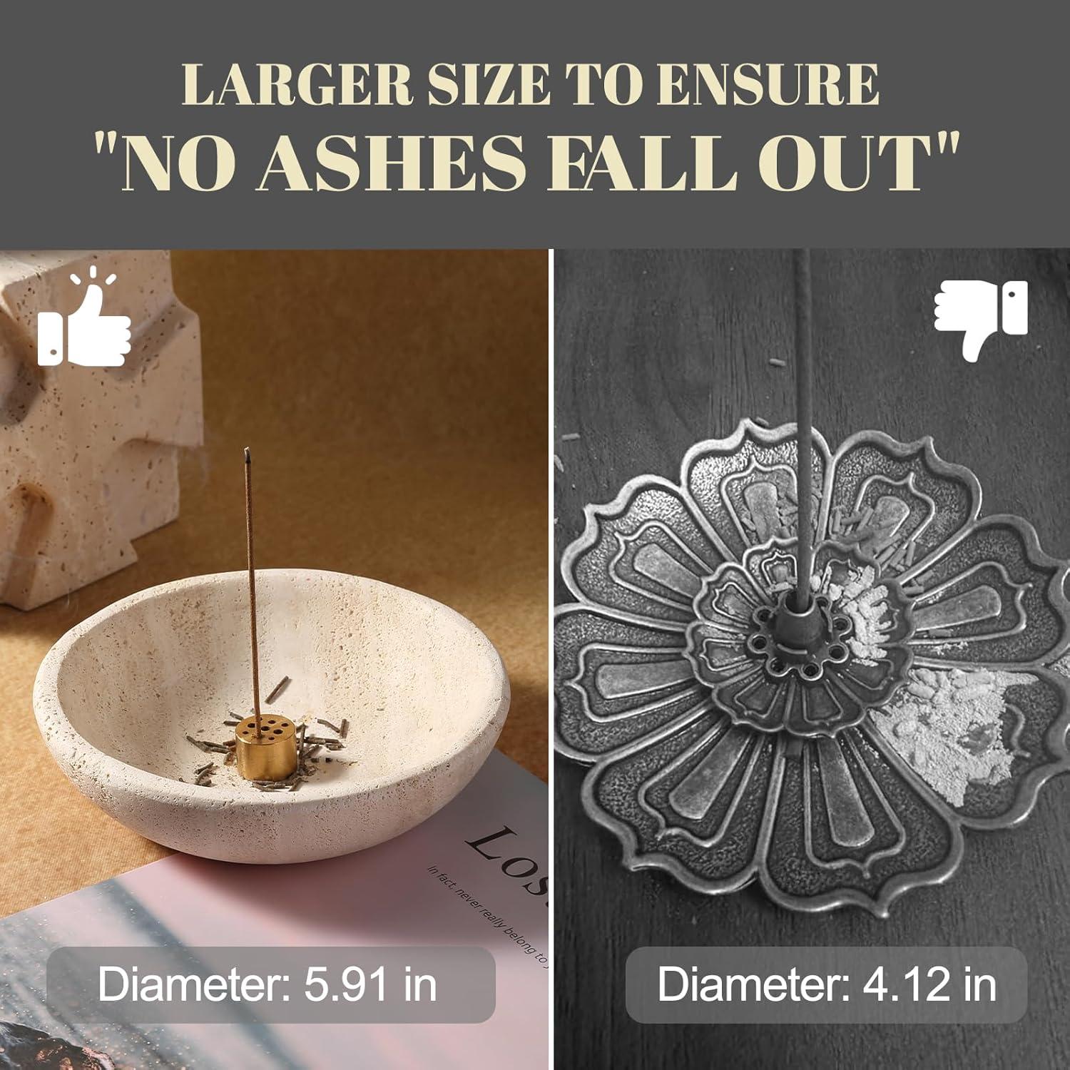 Soporte de Incienso de Mármol Natural Koville 15 cm Redondo