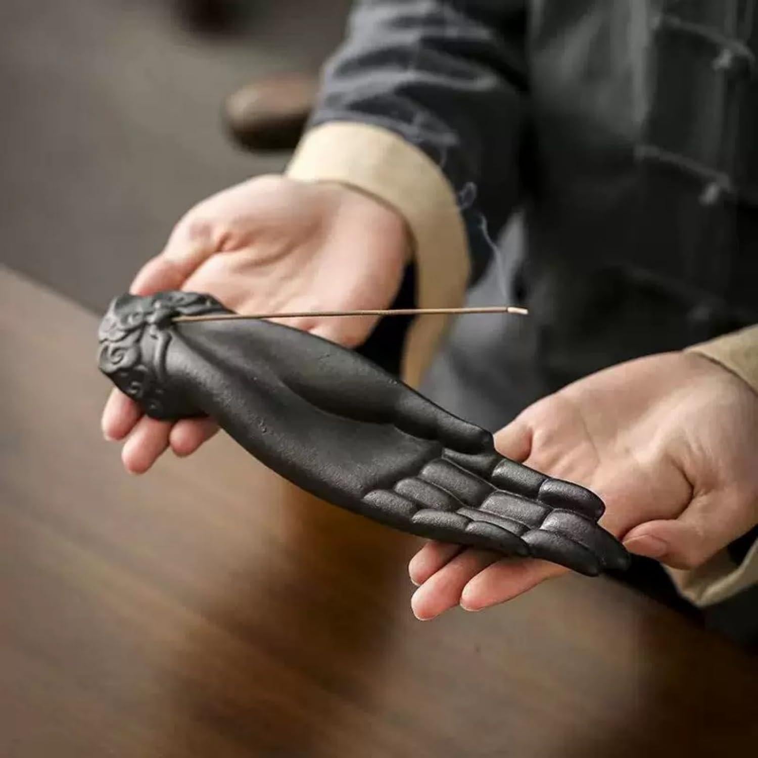 Soporte de Incienso Cerámica Buda YQLDAHU 25.9x6.4cm