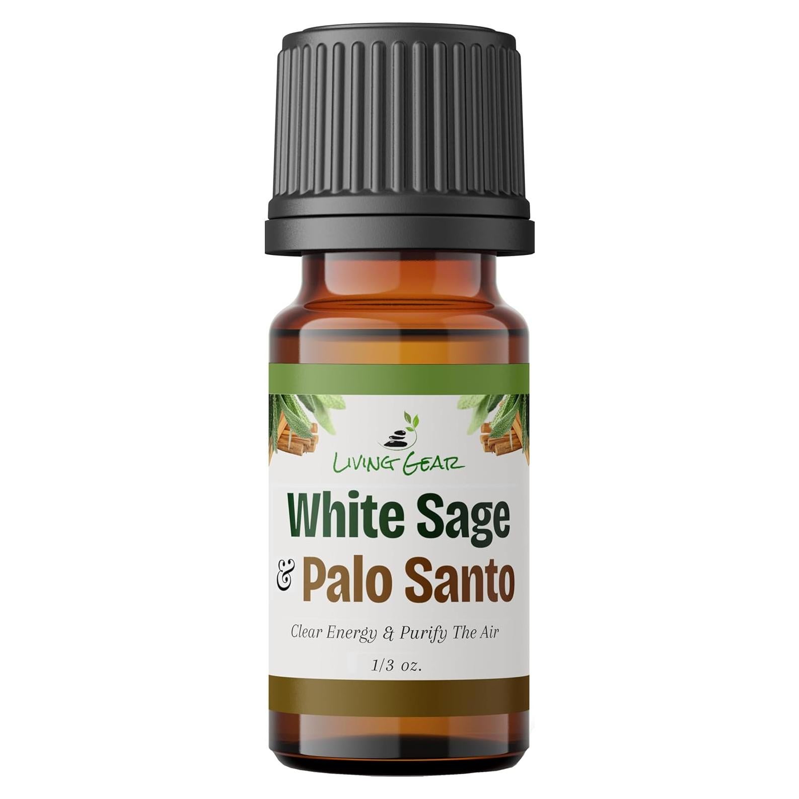 Aceite Esencial de Salvia Blanca y Palo Santo 10 ml - 100% Puro