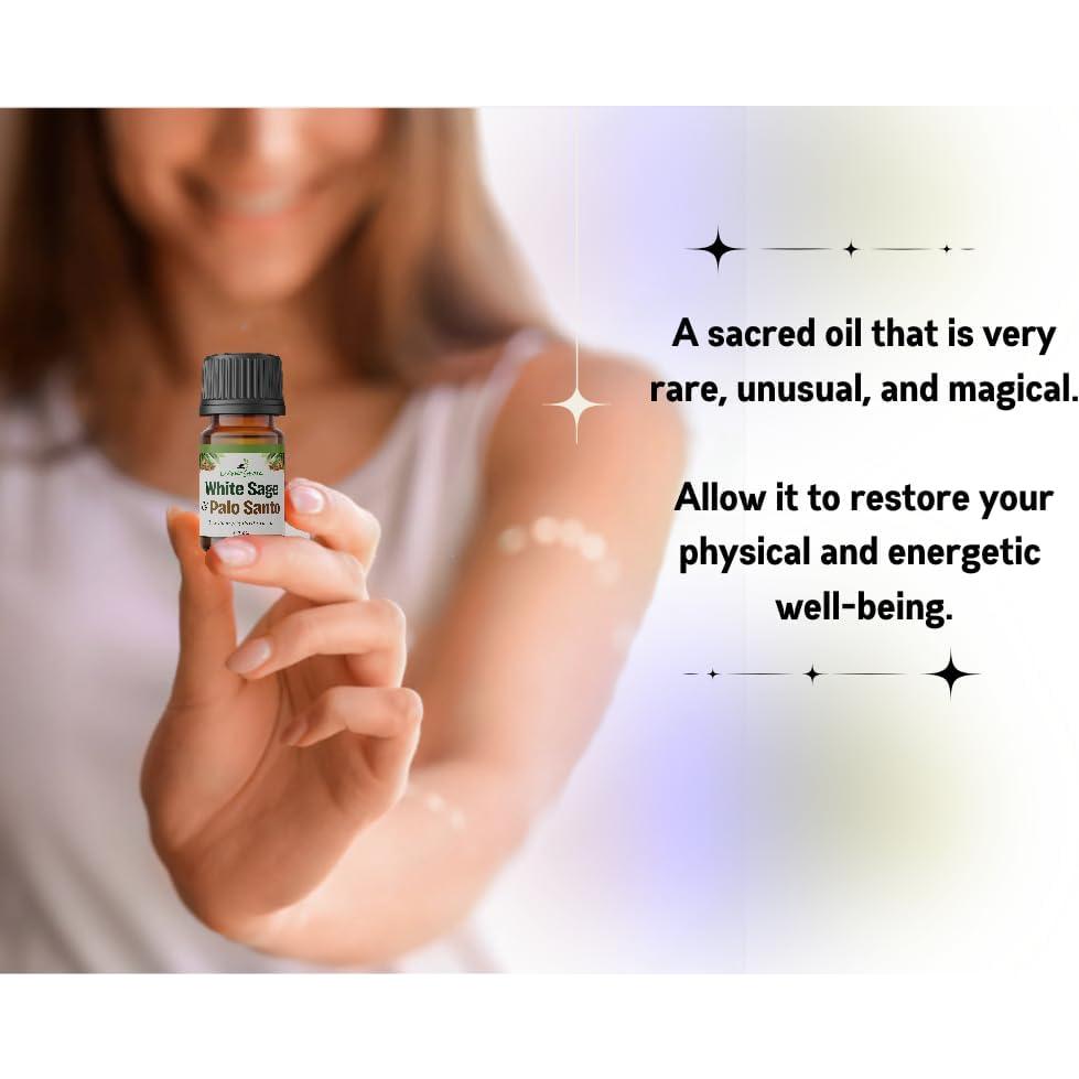 Aceite Esencial de Salvia Blanca y Palo Santo 10 ml - 100% Puro