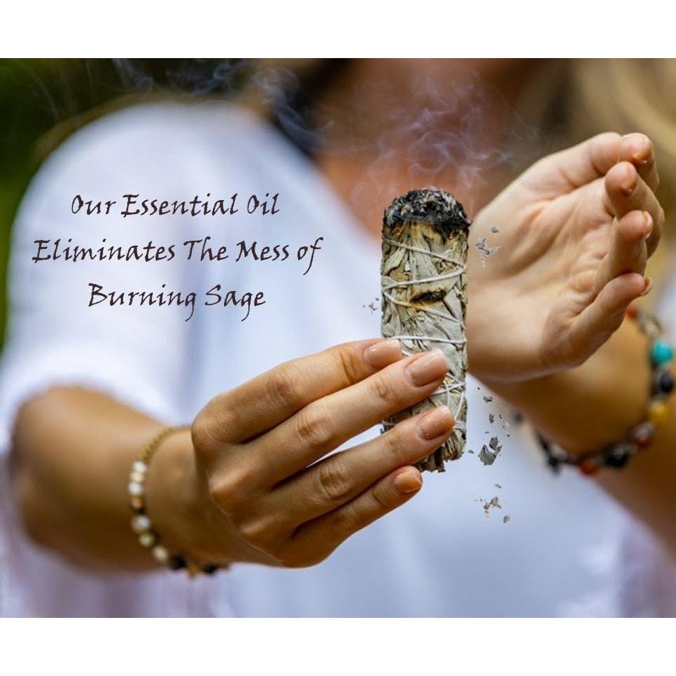 Aceite Esencial de Salvia Blanca y Palo Santo 10 ml - 100% Puro