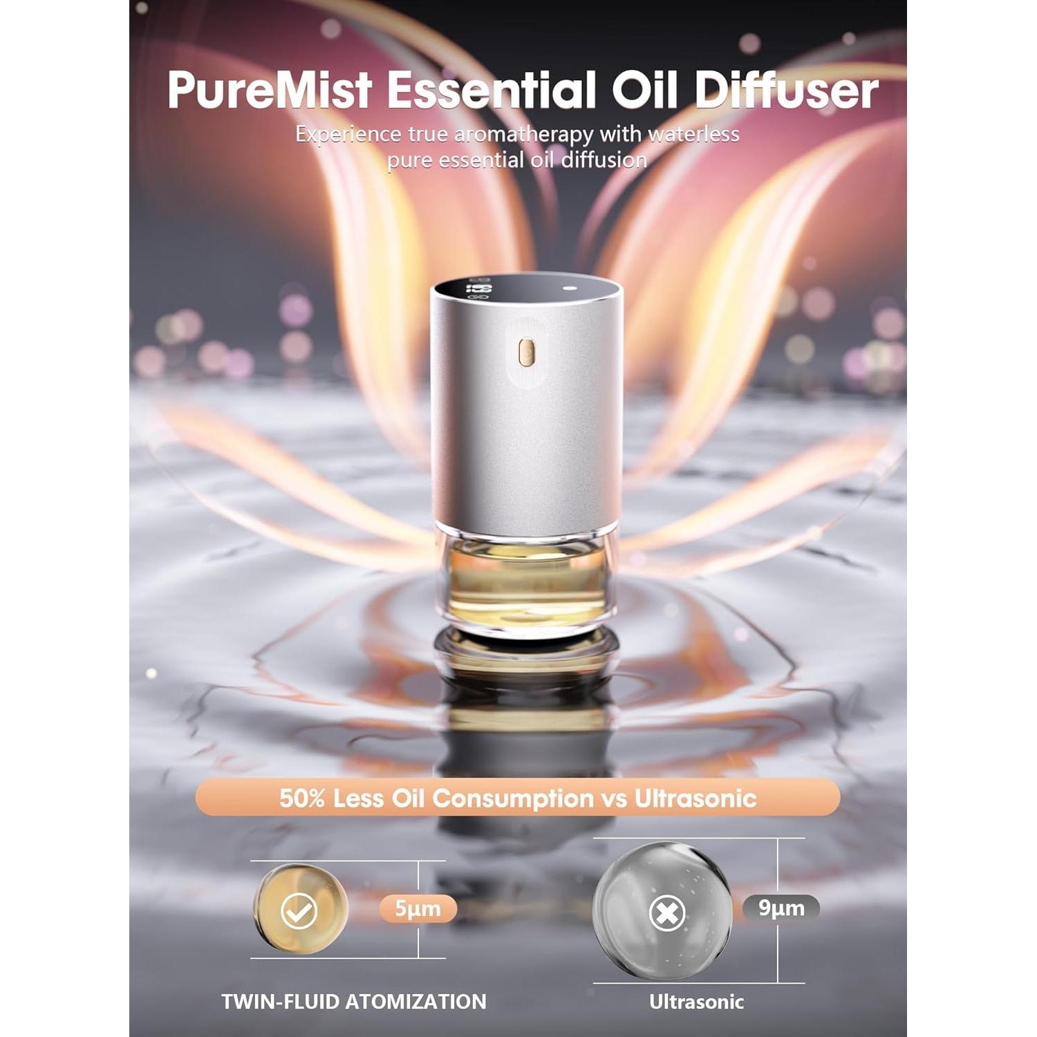 Difusor de Aceite Esencial Sin Agua Airnasa 100ml Plata