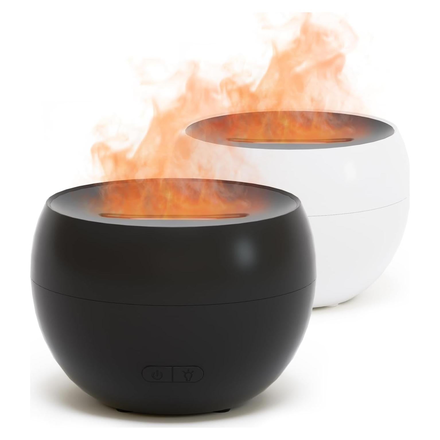 Difusores de Aceite Esencial Salking 150ml 2 Pack Blanco y Negro