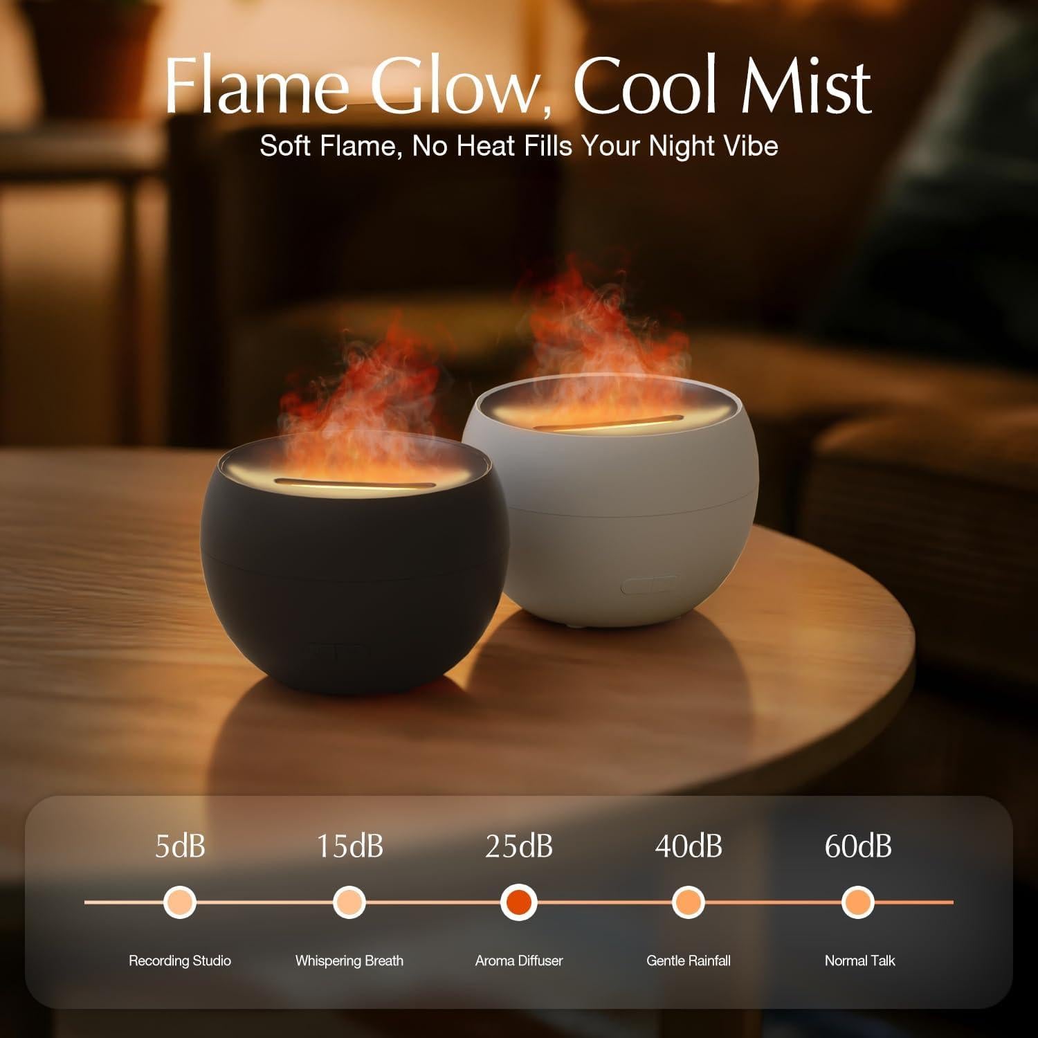 Difusores de Aceite Esencial Salking 150ml 2 Pack Blanco y Negro