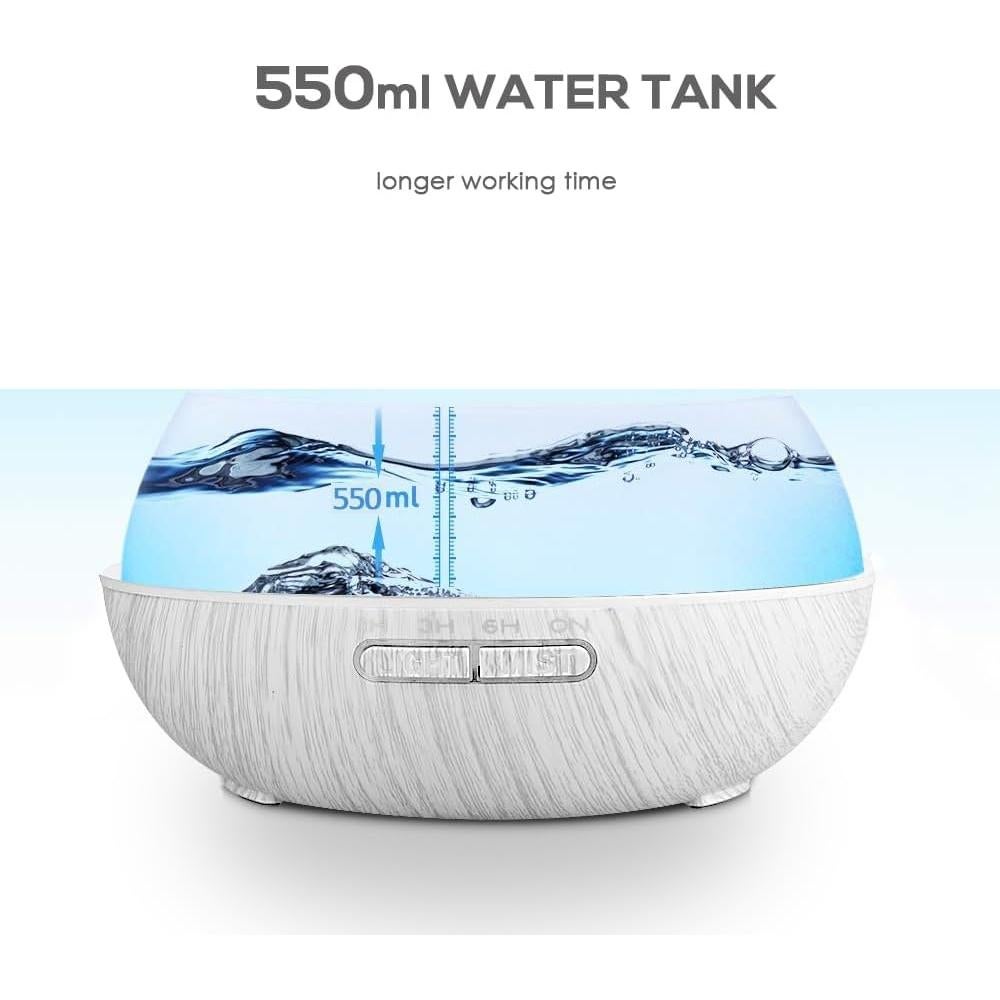 Difusor de Aceite Esencial Genérico 550ml Ultrasónico con Luz LED