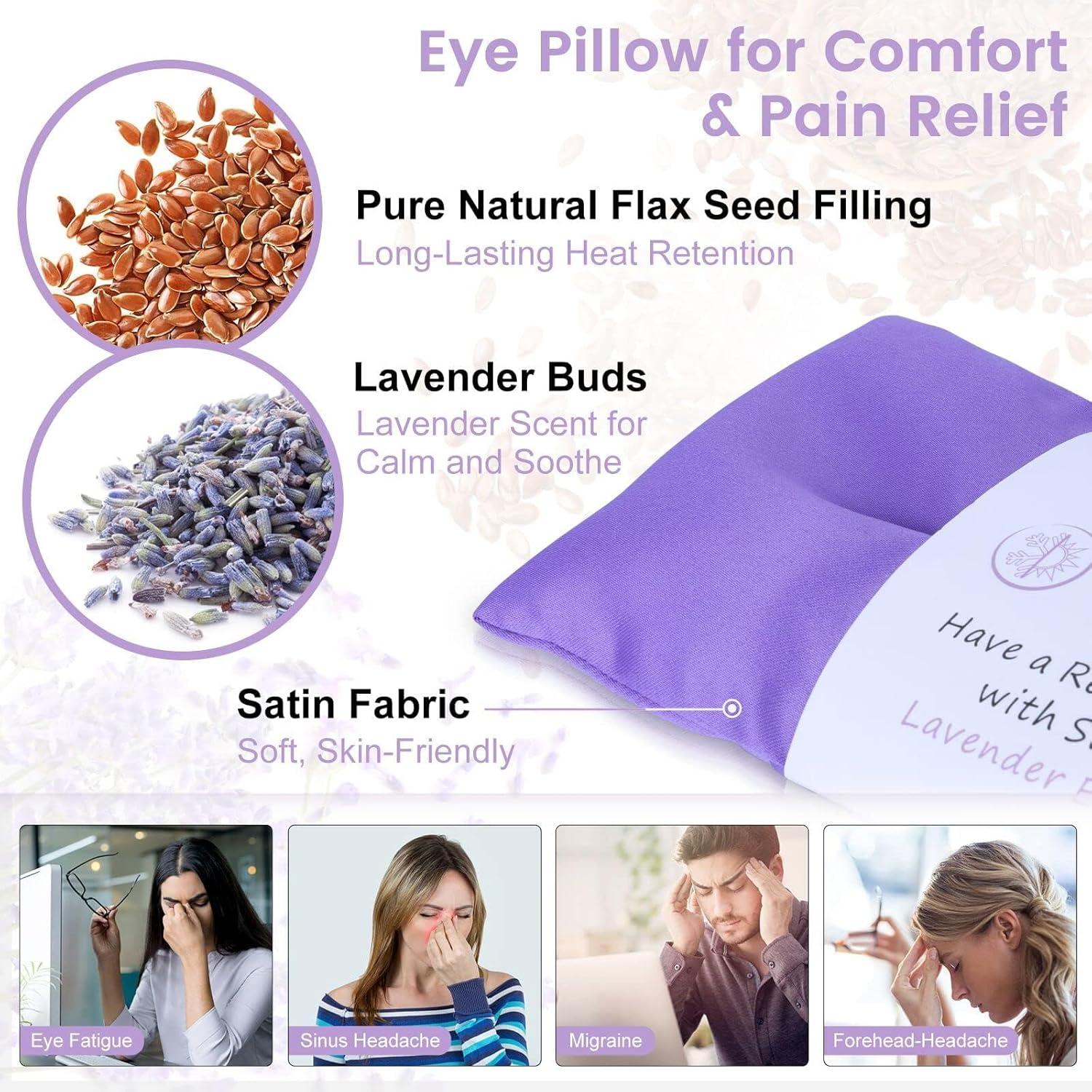 Almohada de Ojos SuzziPad con Lavanda y Peso - 4 Paquetes