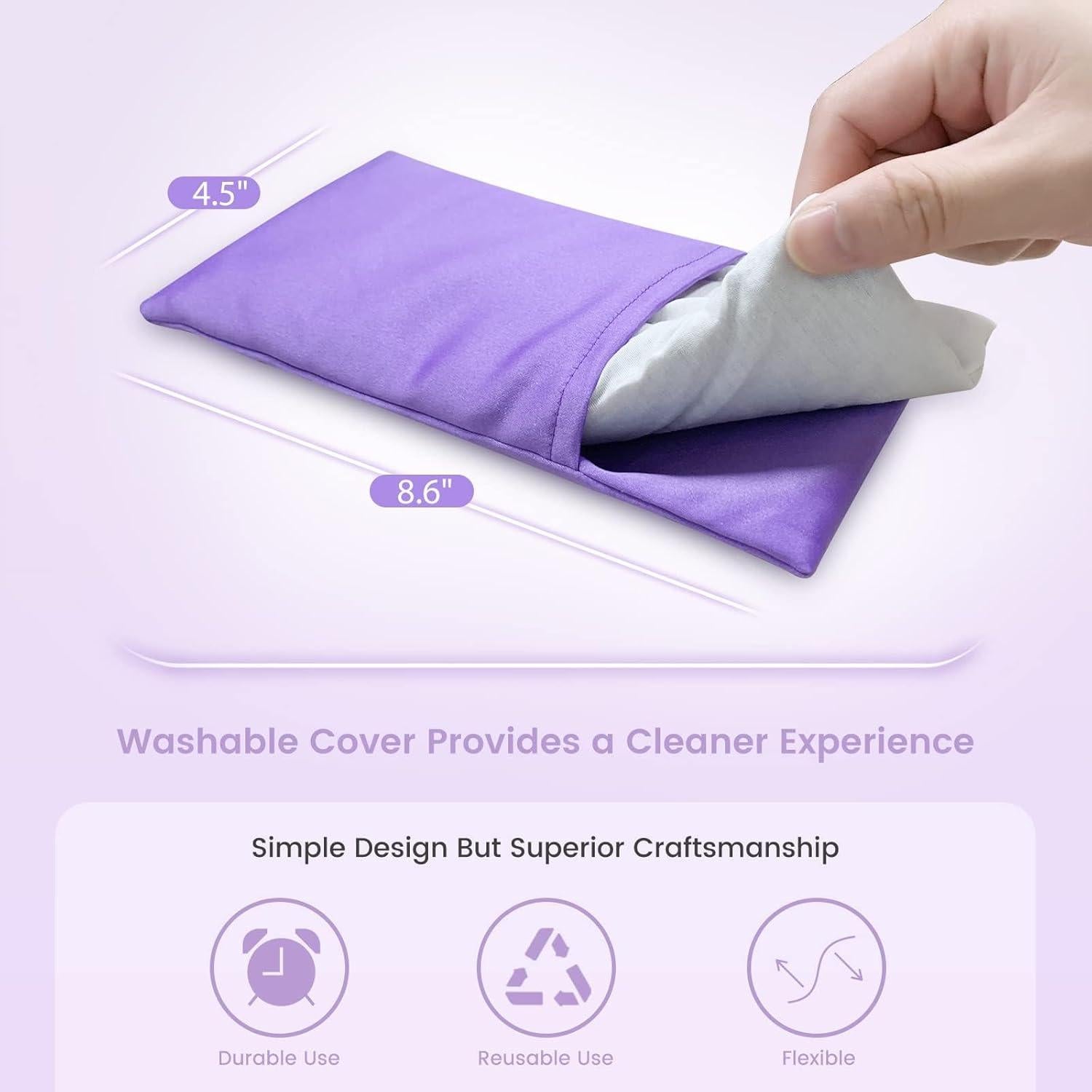 Almohada de Ojos SuzziPad con Lavanda y Peso - 4 Paquetes