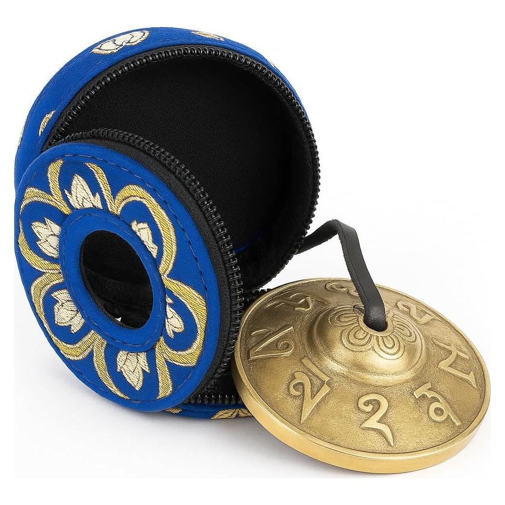 Campanas Tingsha Tipitaka de Bronce 6.5 cm para Meditación