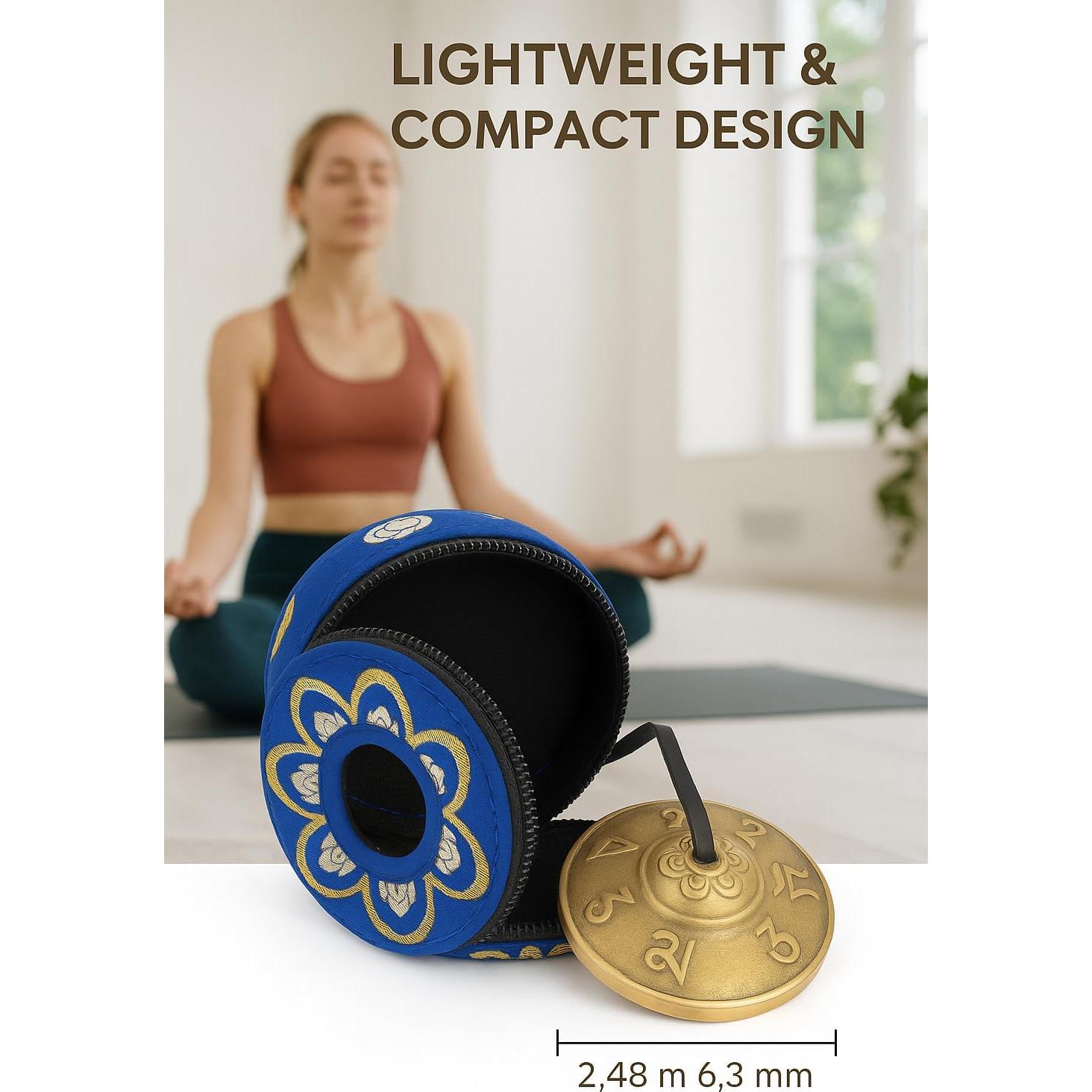 Campanas Tingsha Tipitaka de Bronce 6.5 cm para Meditación