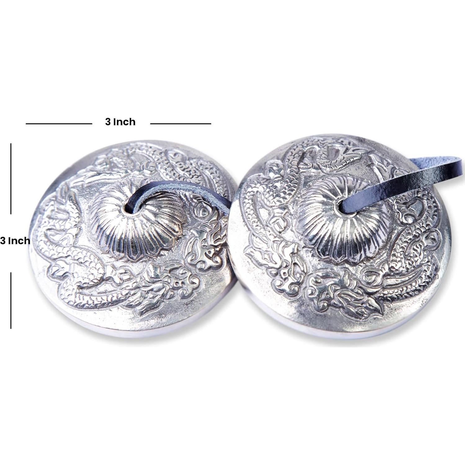 Címbalos Tingsha de Bronce Bazaar Himalayo para Meditación