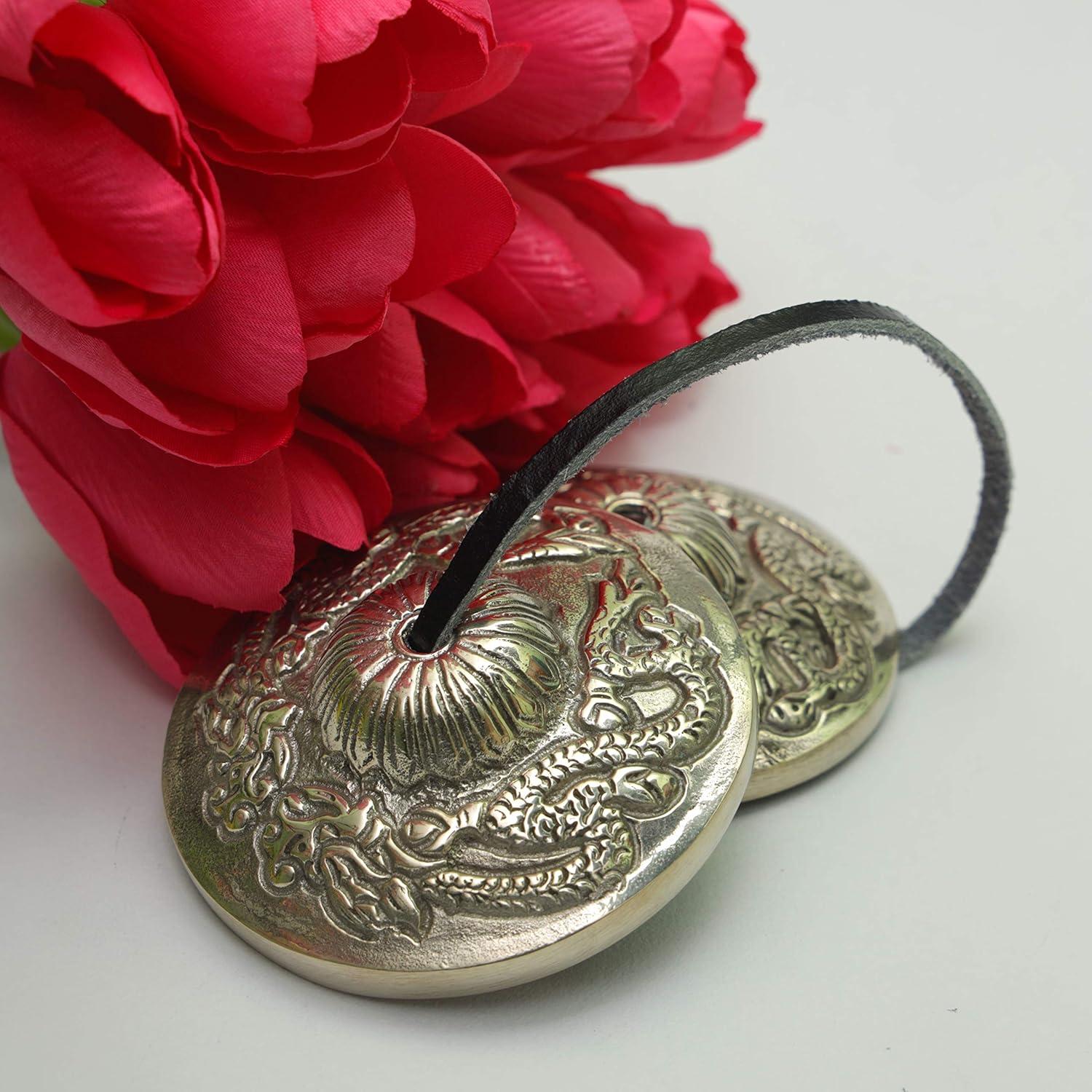 Címbalos Tingsha de Bronce Bazaar Himalayo para Meditación