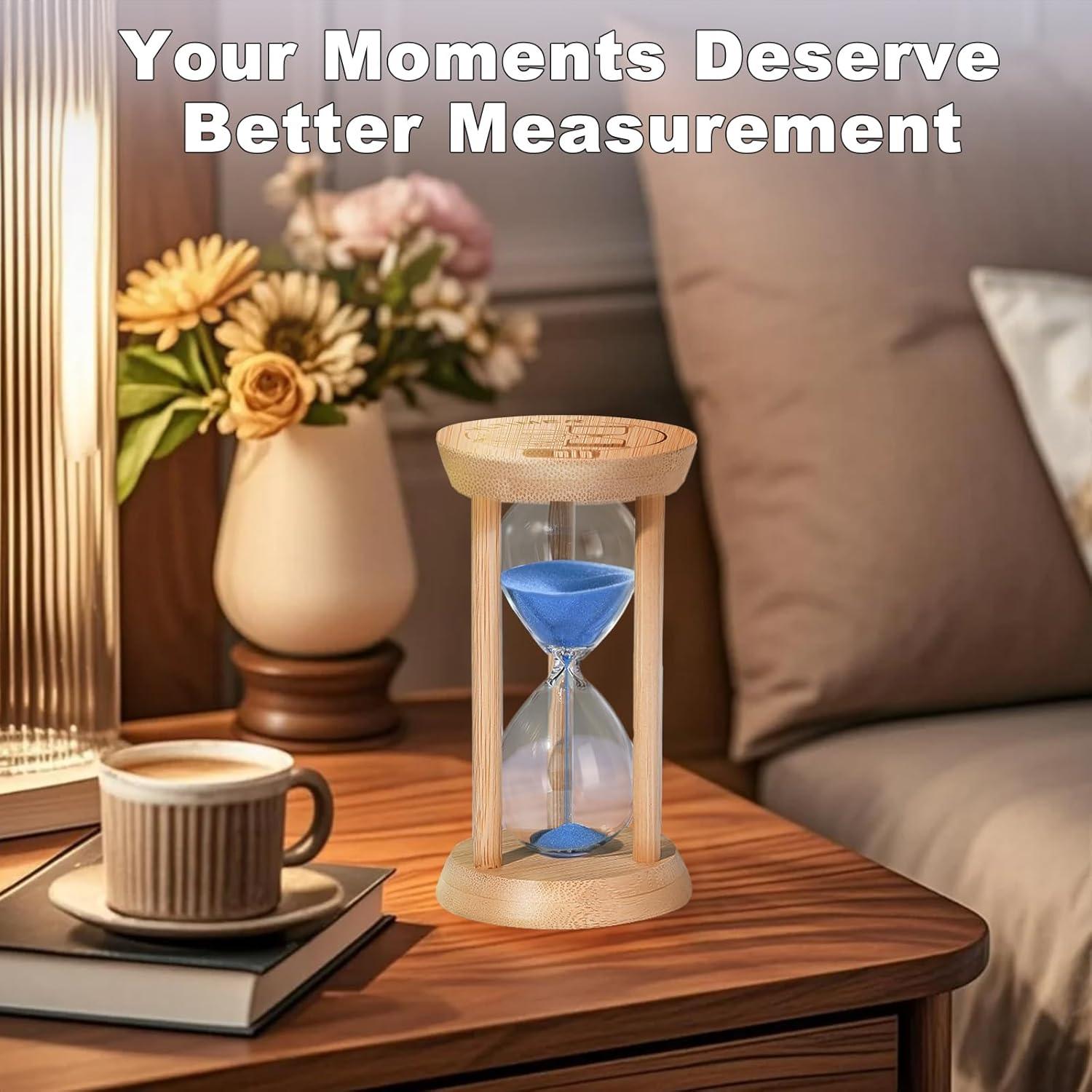 Reloj de Arena de Madera 5 Minutos YLTIMER Azul Decorativo