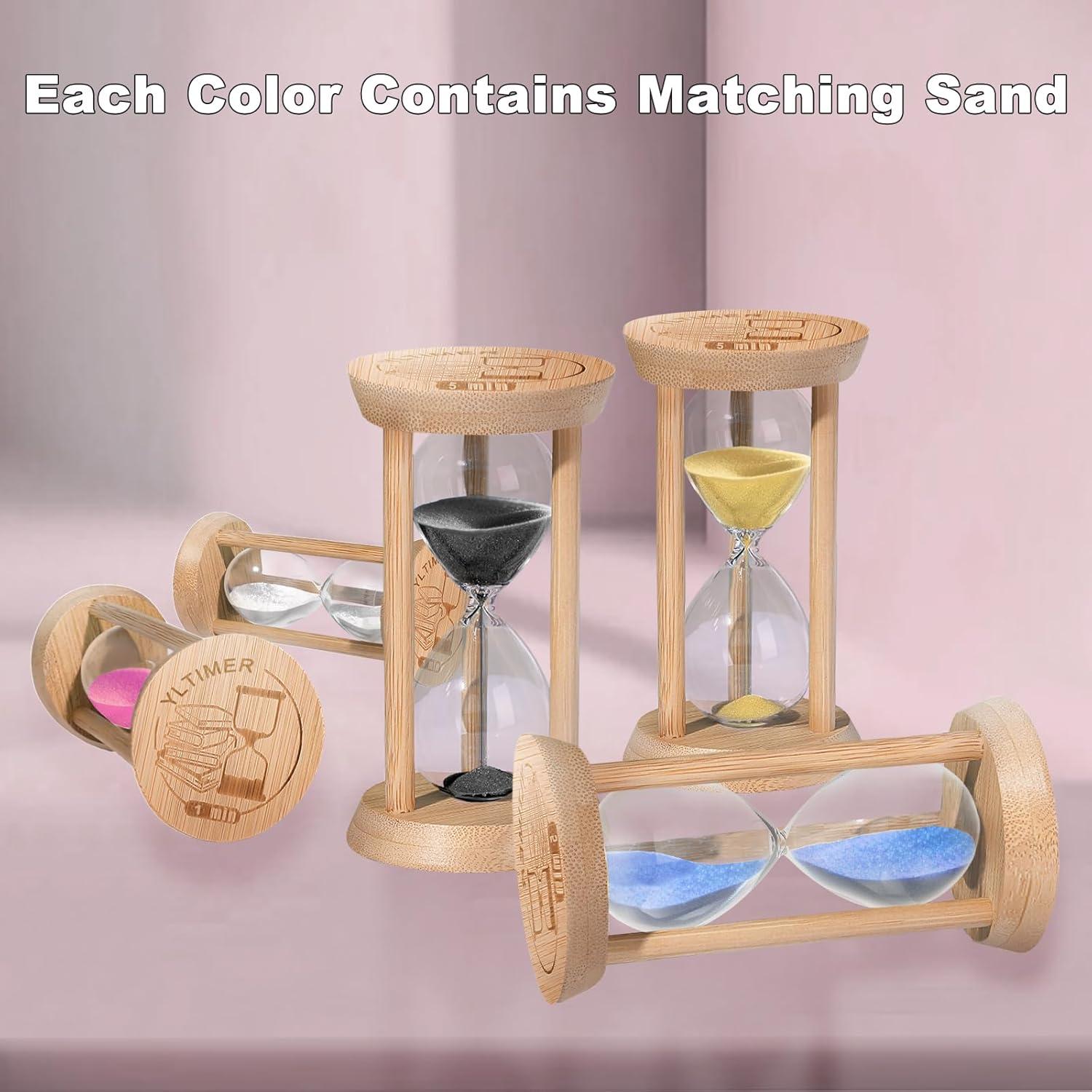 Reloj de Arena de Madera 5 Minutos YLTIMER Azul Decorativo