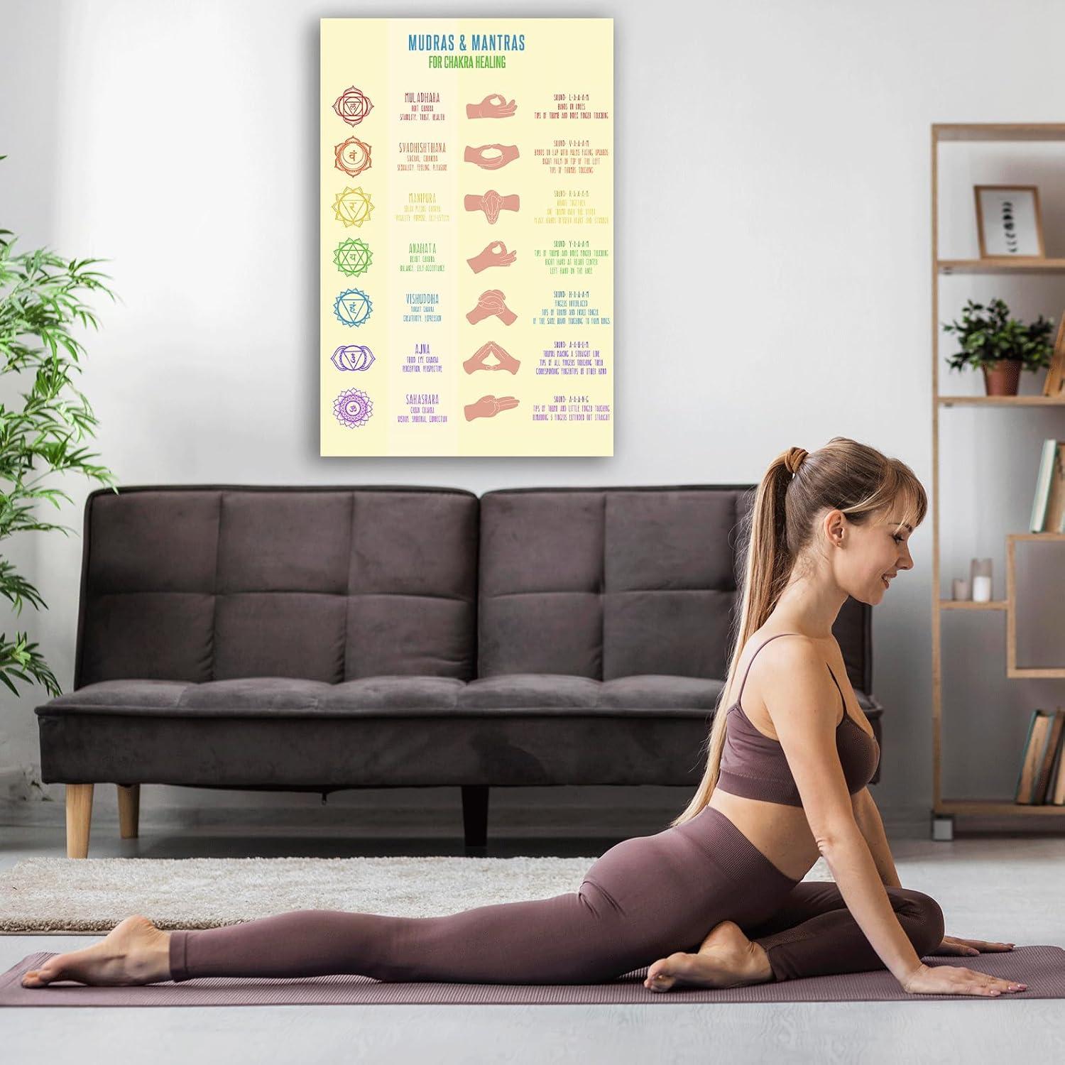 Póster Decorativo JJT Chakra Mudras 30.48x45.72 cm - Arte Zen