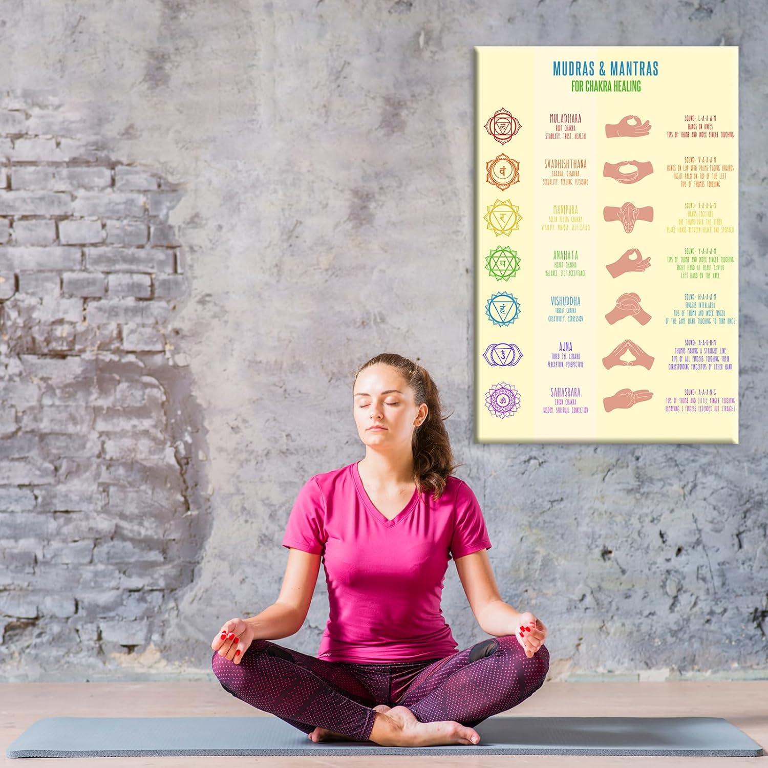 Póster Decorativo JJT Chakra Mudras 30.48x45.72 cm - Arte Zen