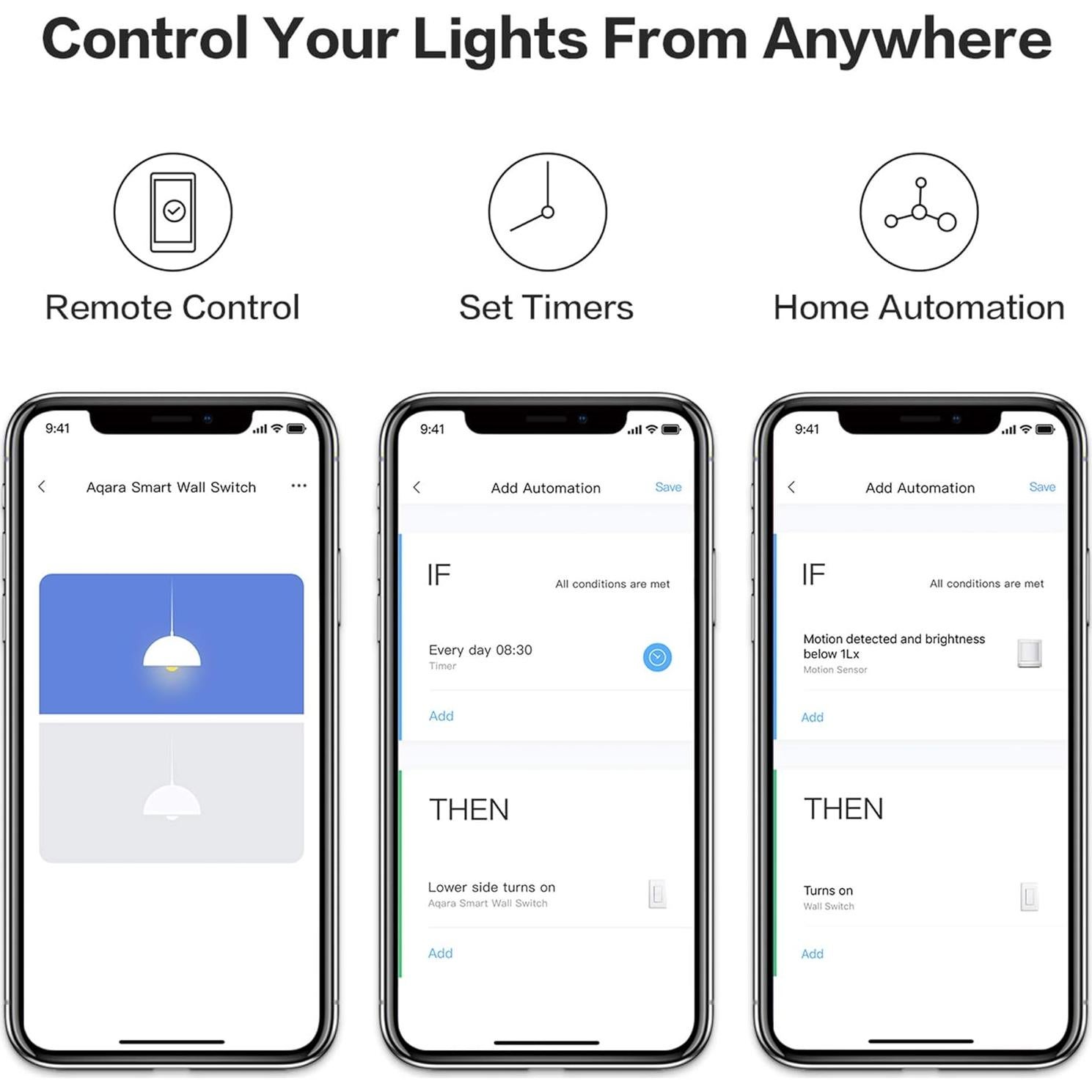 Interruptor de Luz Inteligente Aqara Doble Palanca Zigbee