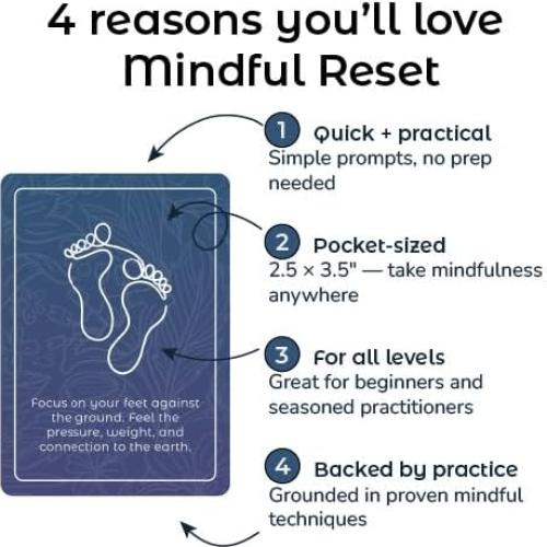 52 Tarjetas de Mindfulness Mindful Reset - Alivio Estrés y Ansiedad