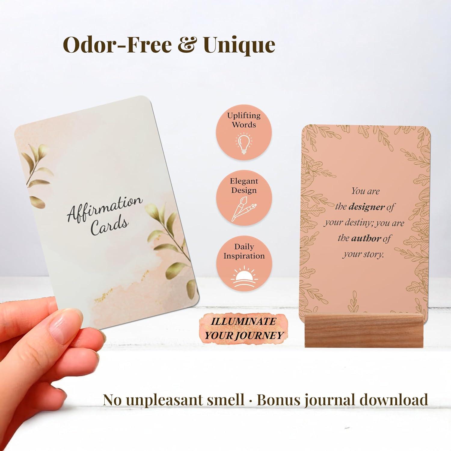 Tarjetas de Afirmaciones Positivas MoonMemo - 50 Tarjetas Multicolor