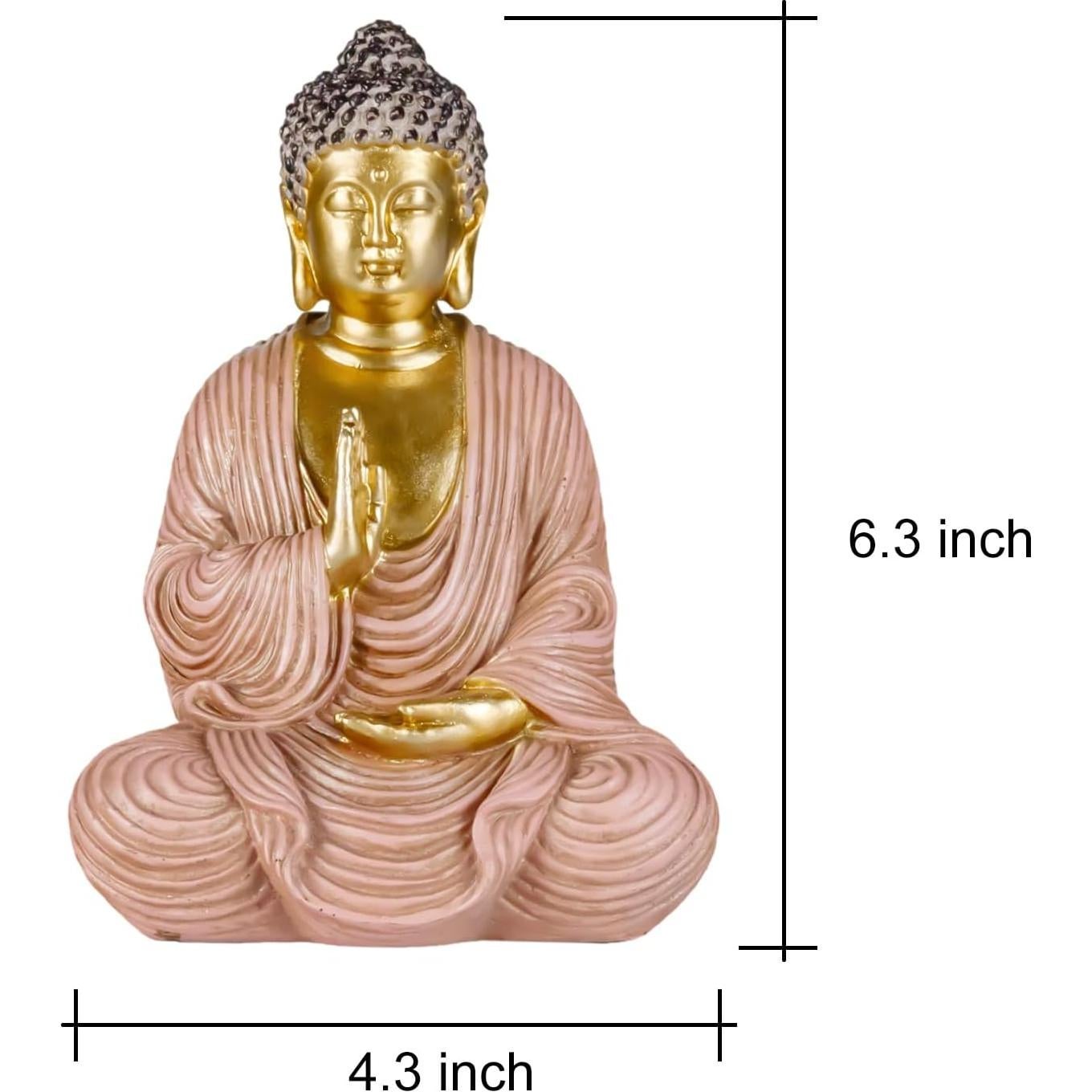 Estatua de Buda Meditador Dorado Houlu 16 cm para Decoración