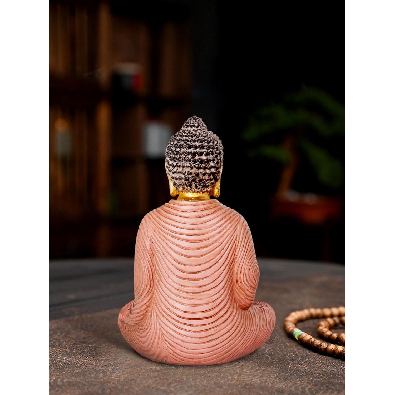 Estatua de Buda Meditador Dorado Houlu 16 cm para Decoración