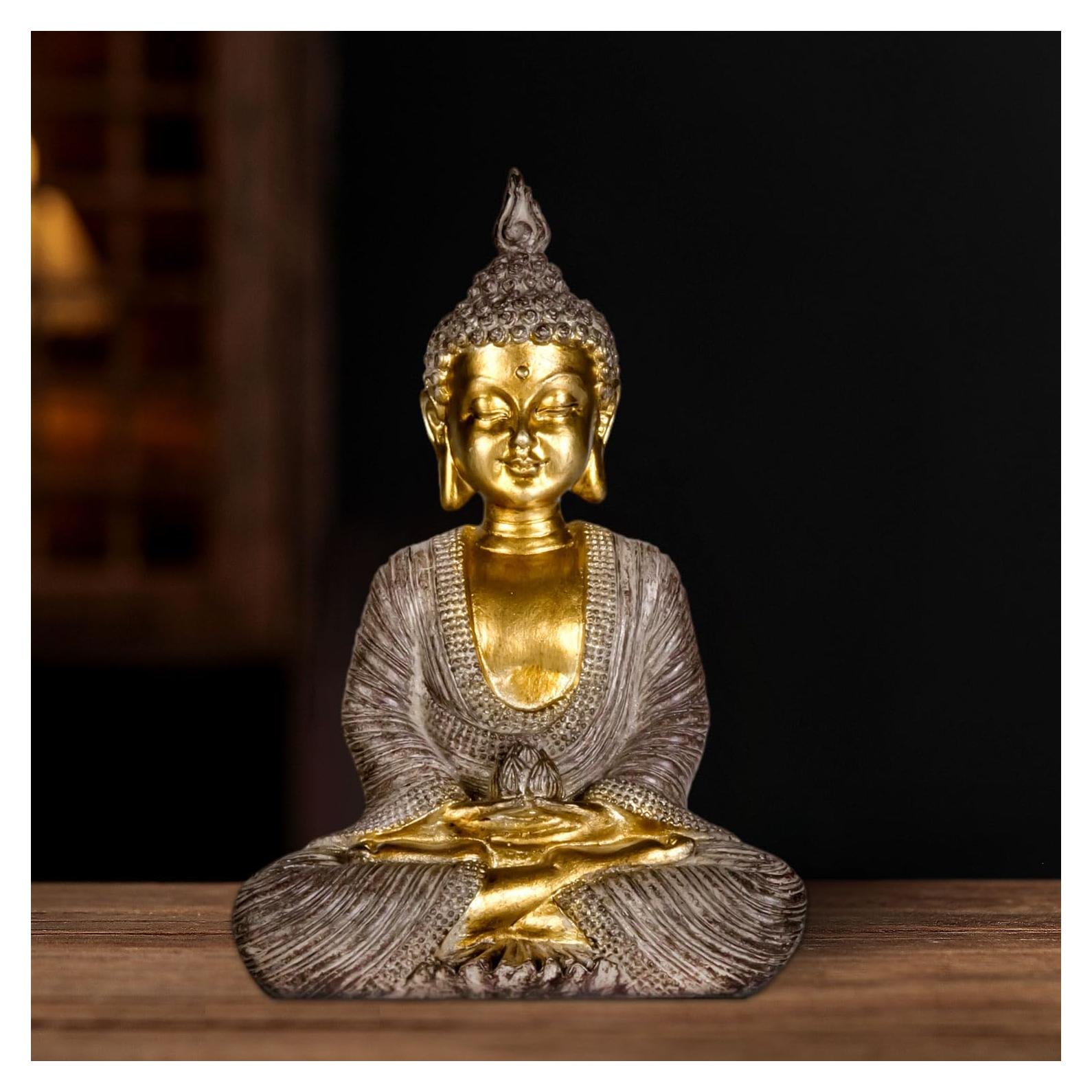 Estatua de Buda Meditador 15 cm - Decoración Espiritual Houlu