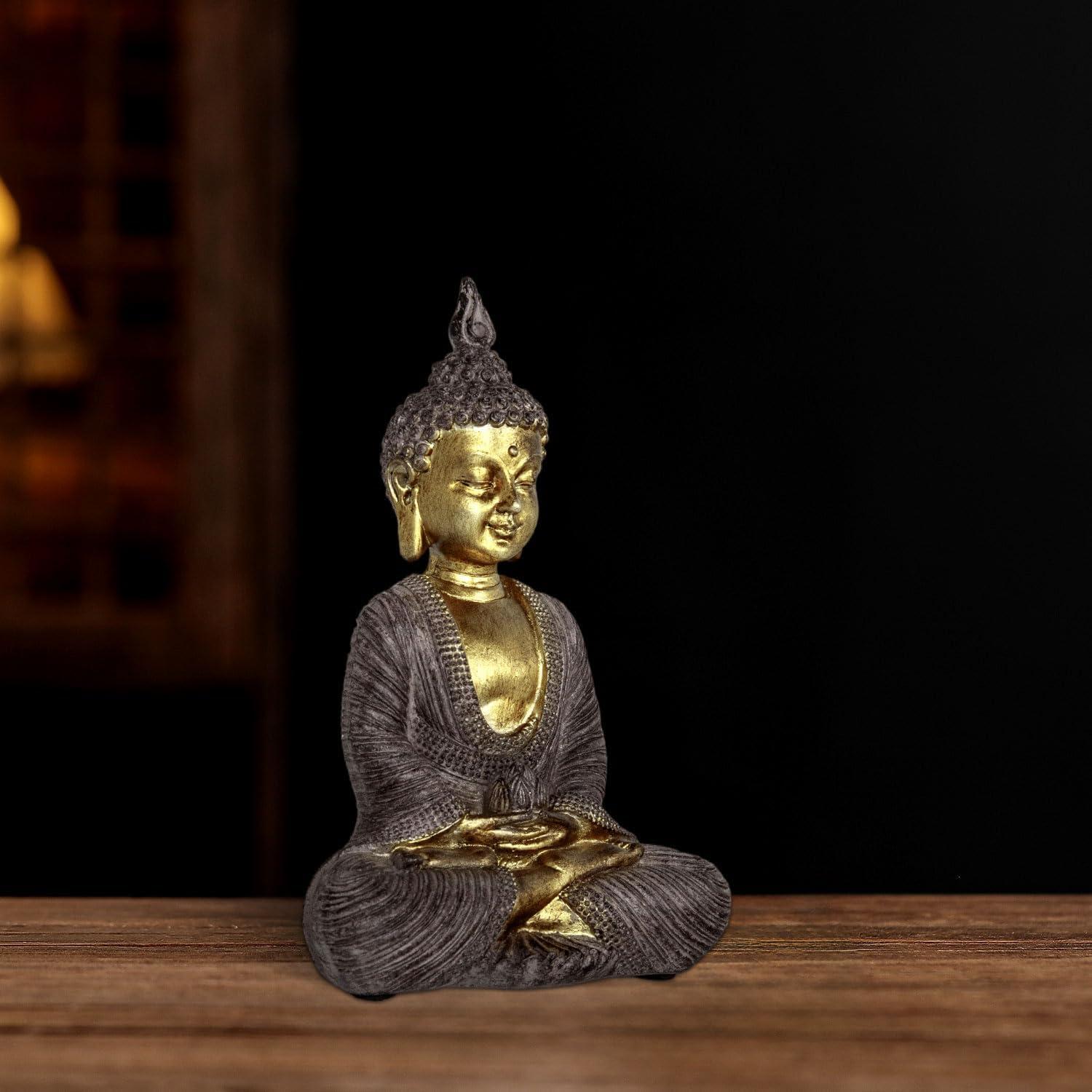 Estatua de Buda Meditador 15 cm - Decoración Espiritual Houlu