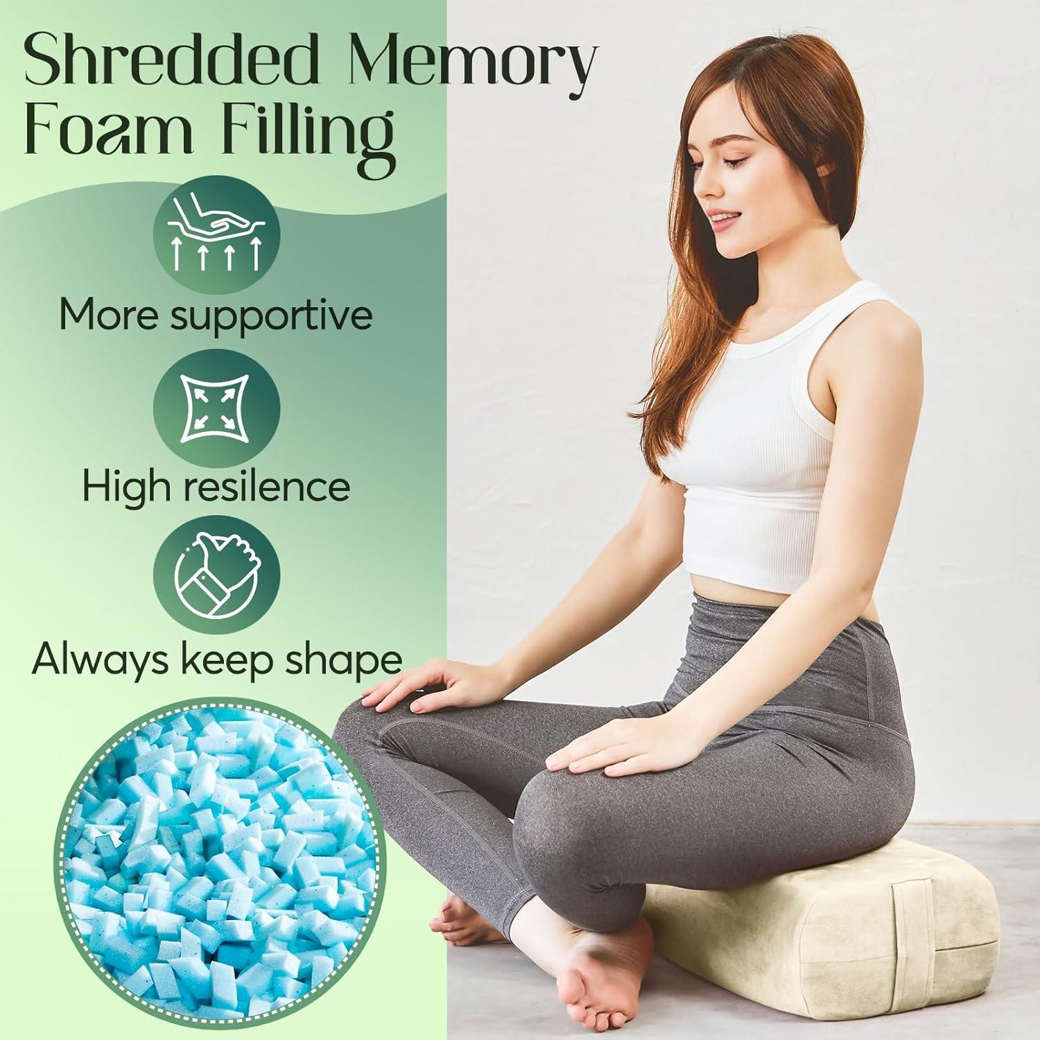 Almohada de Yoga Premium AS AWESLING 70cm Esponja Triturada