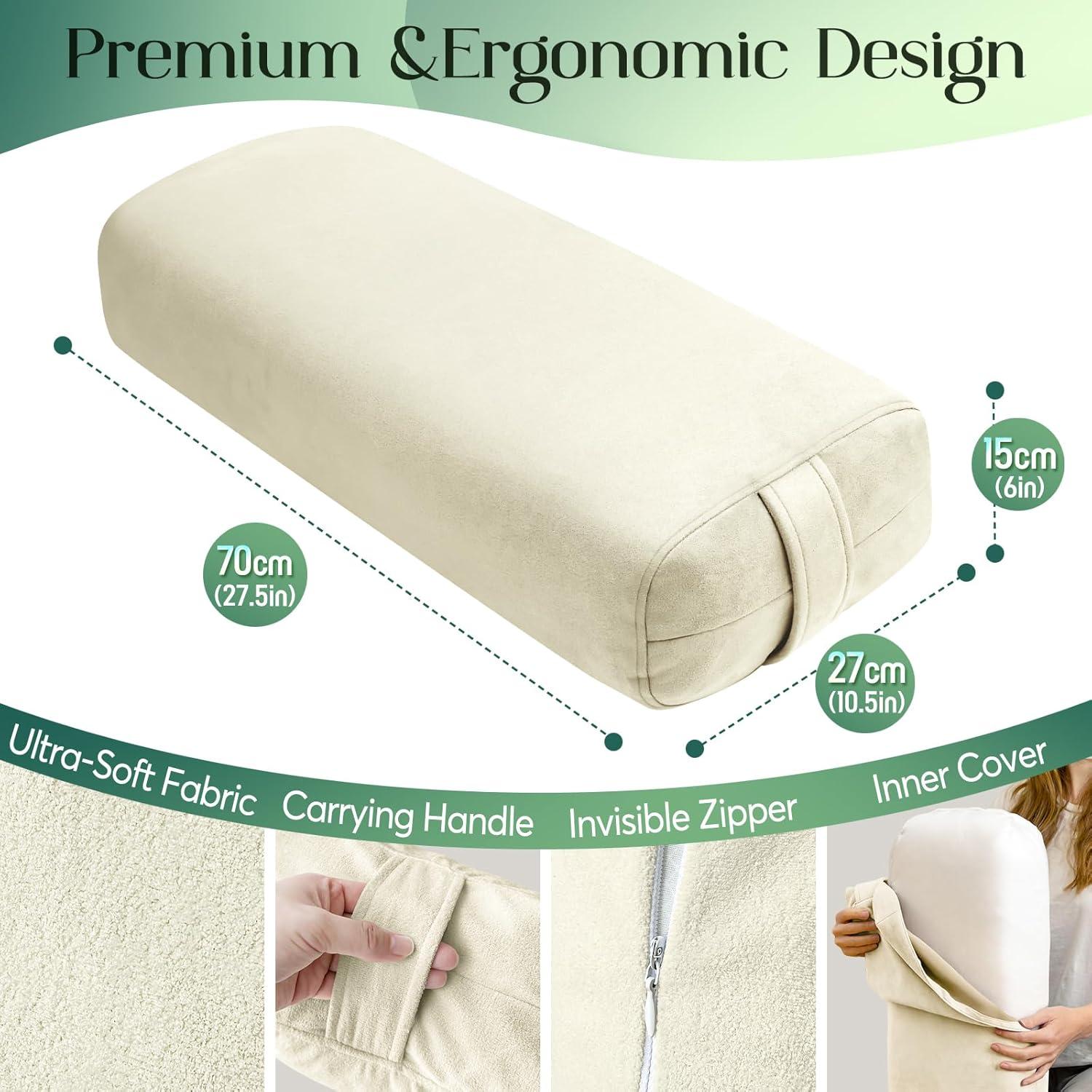 Almohada de Yoga Premium AS AWESLING 70cm Esponja Triturada