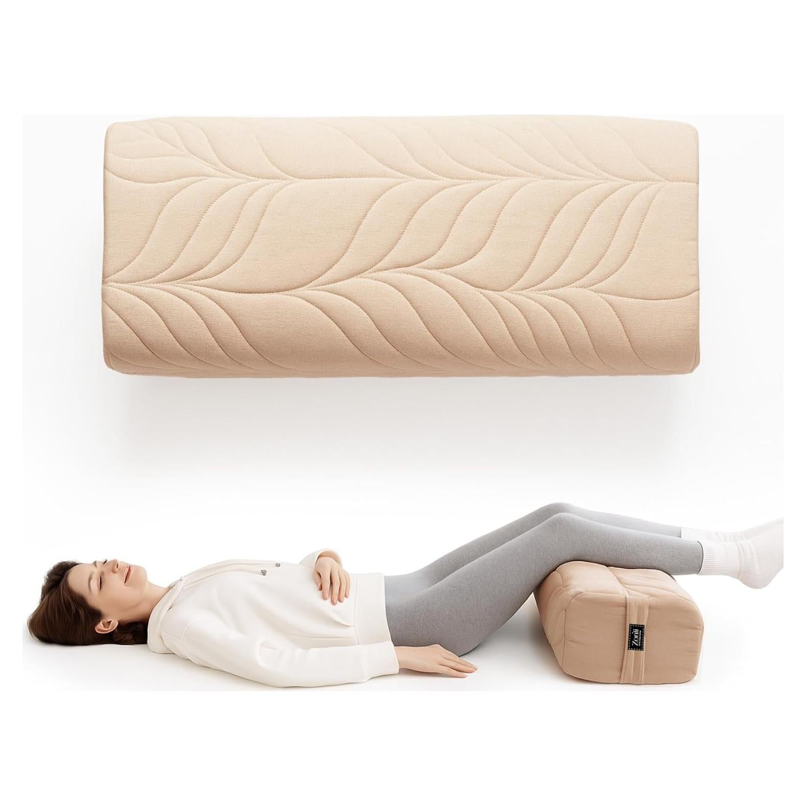 Almohada de Yoga ZonLi 66x28x18cm con Funda de Algodón