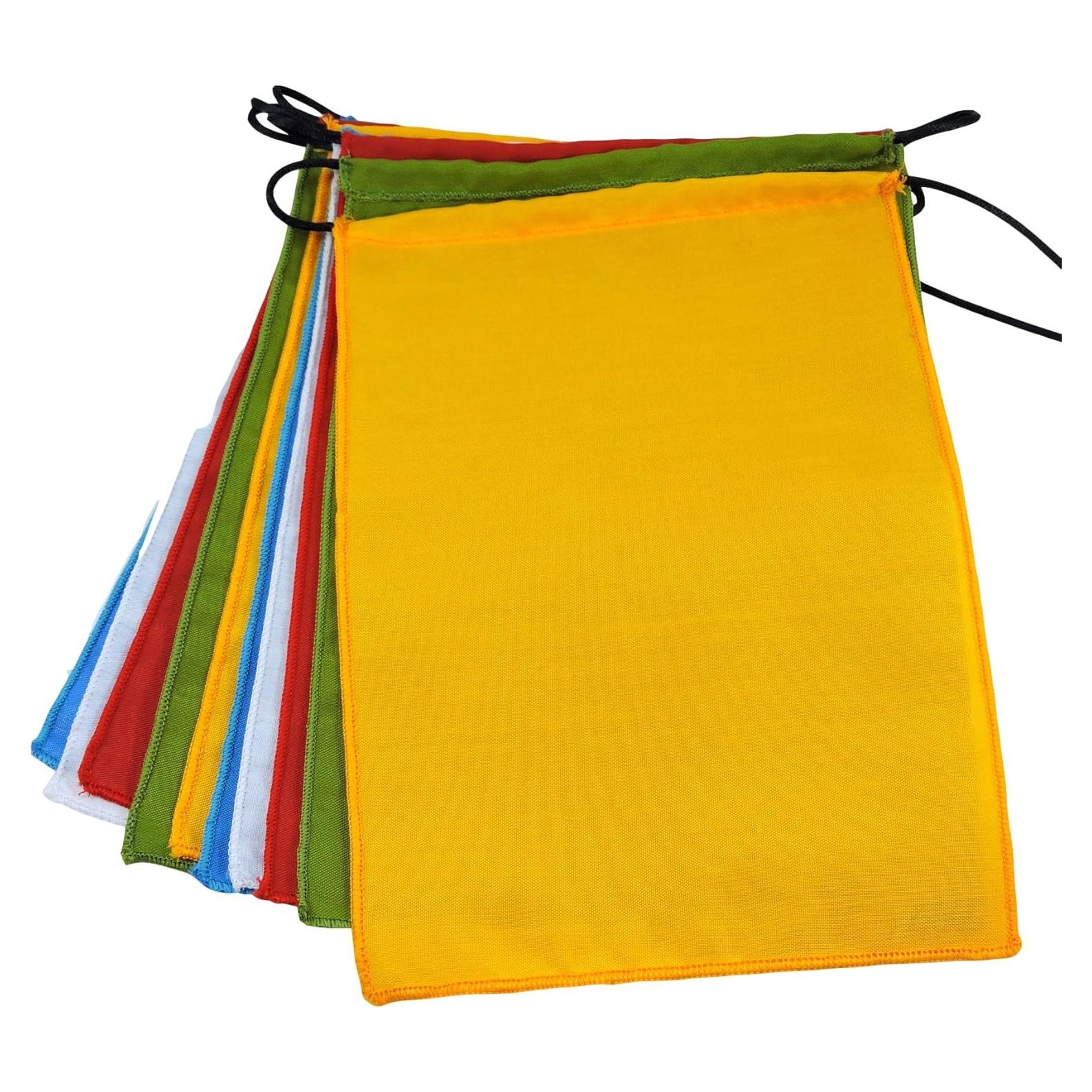 Juego de Banderas de Oración en Blanco - 10 Banderas Tibetanas