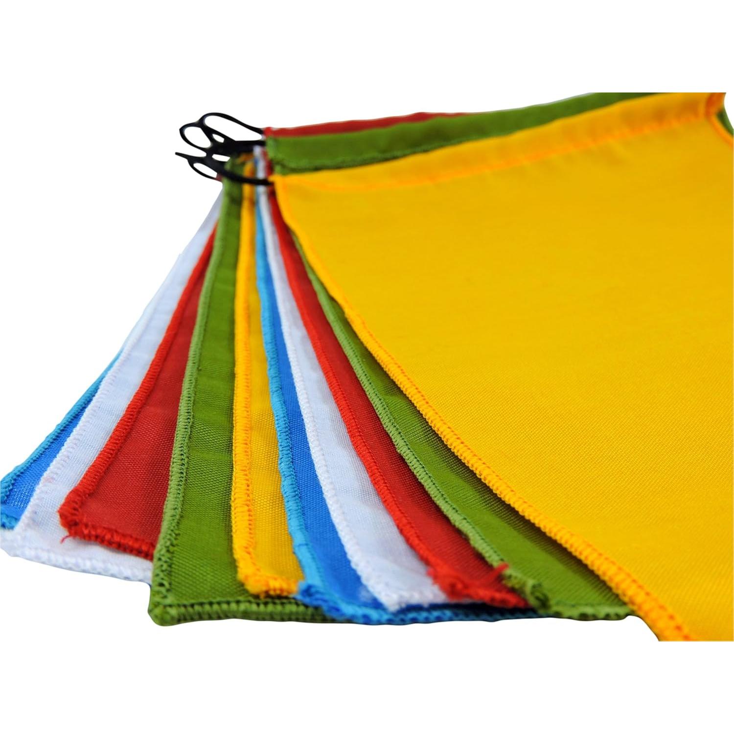 Juego de Banderas de Oración en Blanco - 10 Banderas Tibetanas