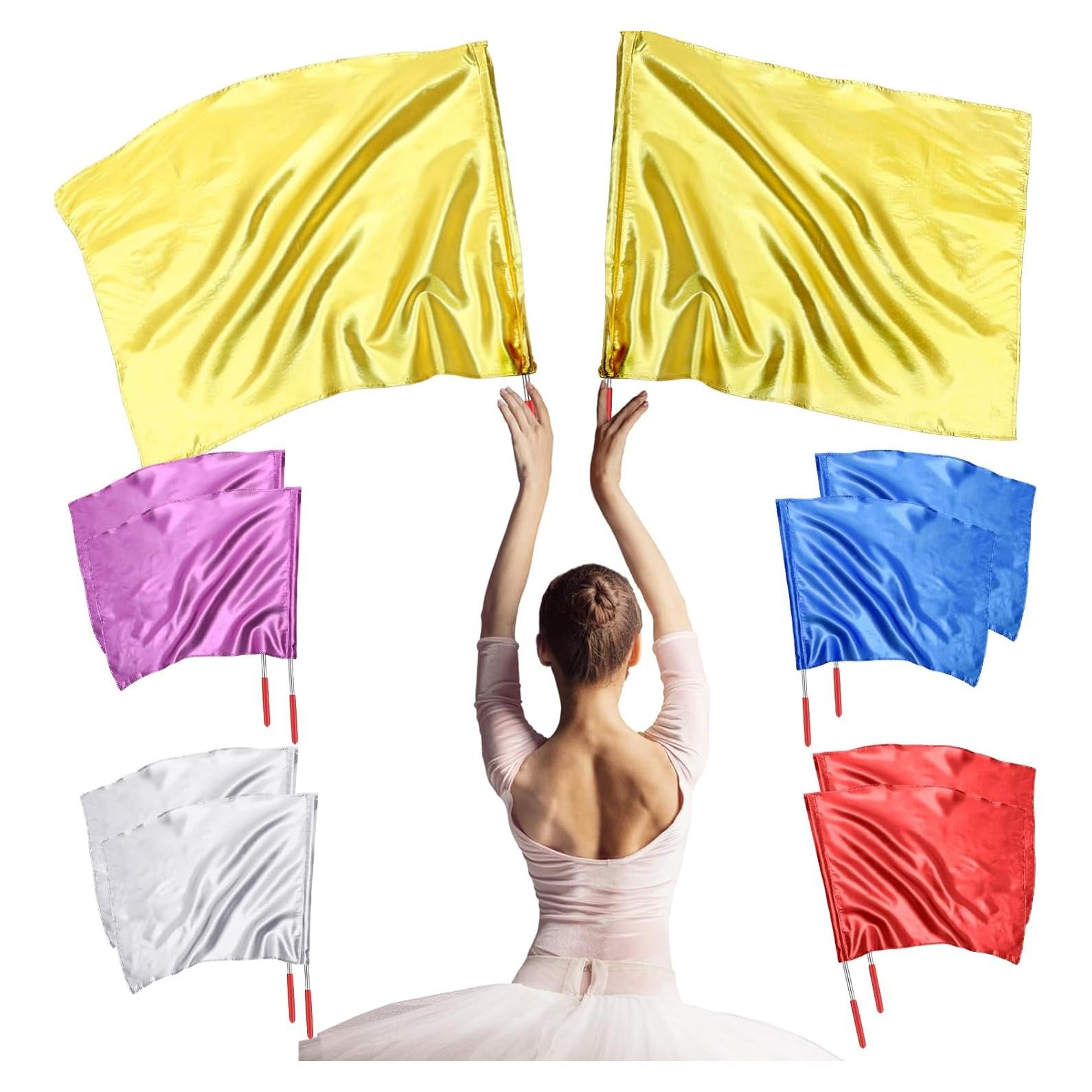10 Banderas de Danza de Alabanza Mindsoft con Varilla Ajustable