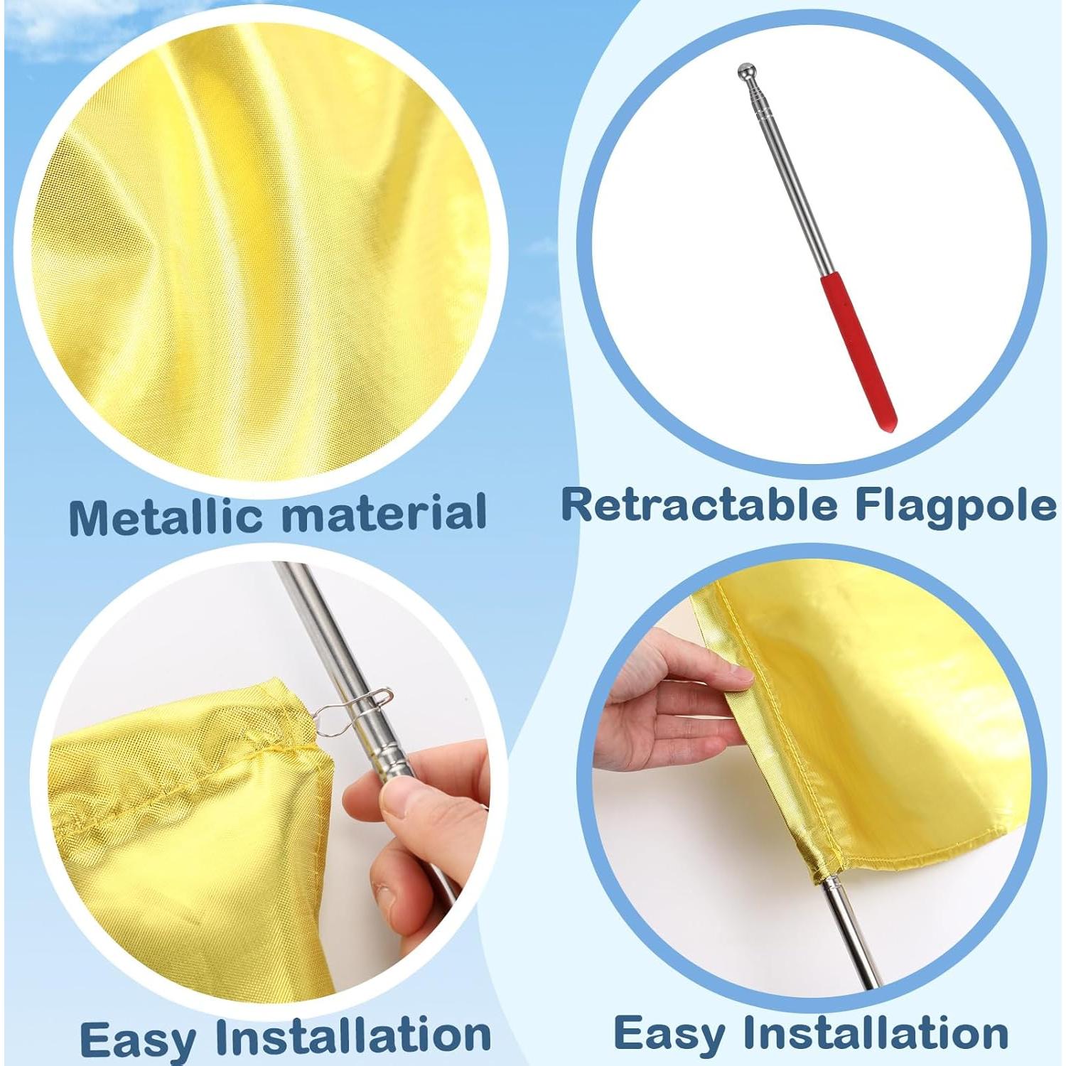 10 Banderas de Danza de Alabanza Mindsoft con Varilla Ajustable