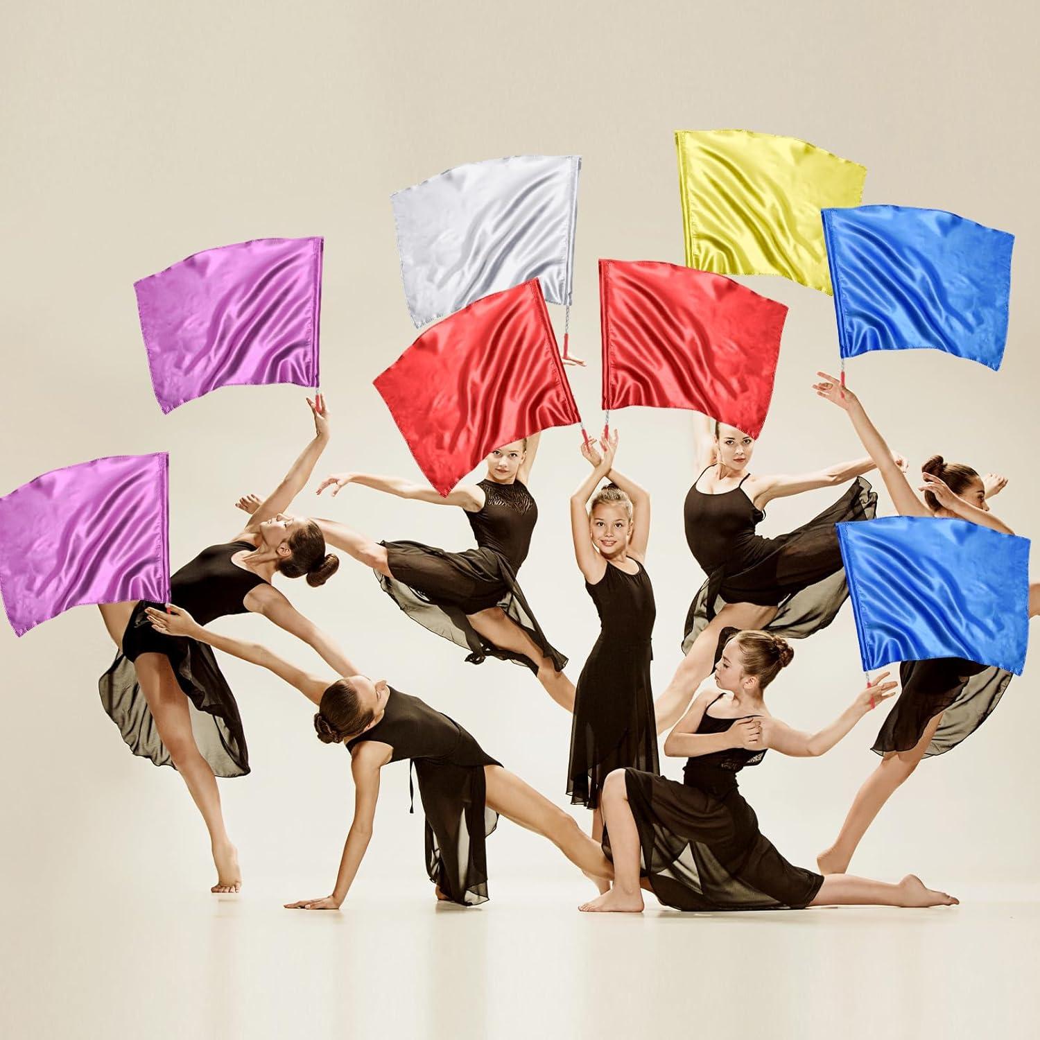 10 Banderas de Danza de Alabanza Mindsoft con Varilla Ajustable