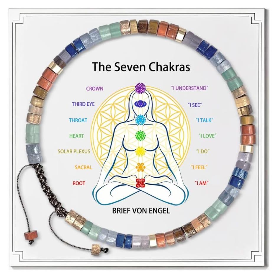 Pulsera de Chakra Arcoíris para Mujeres - Cristales Sanadores