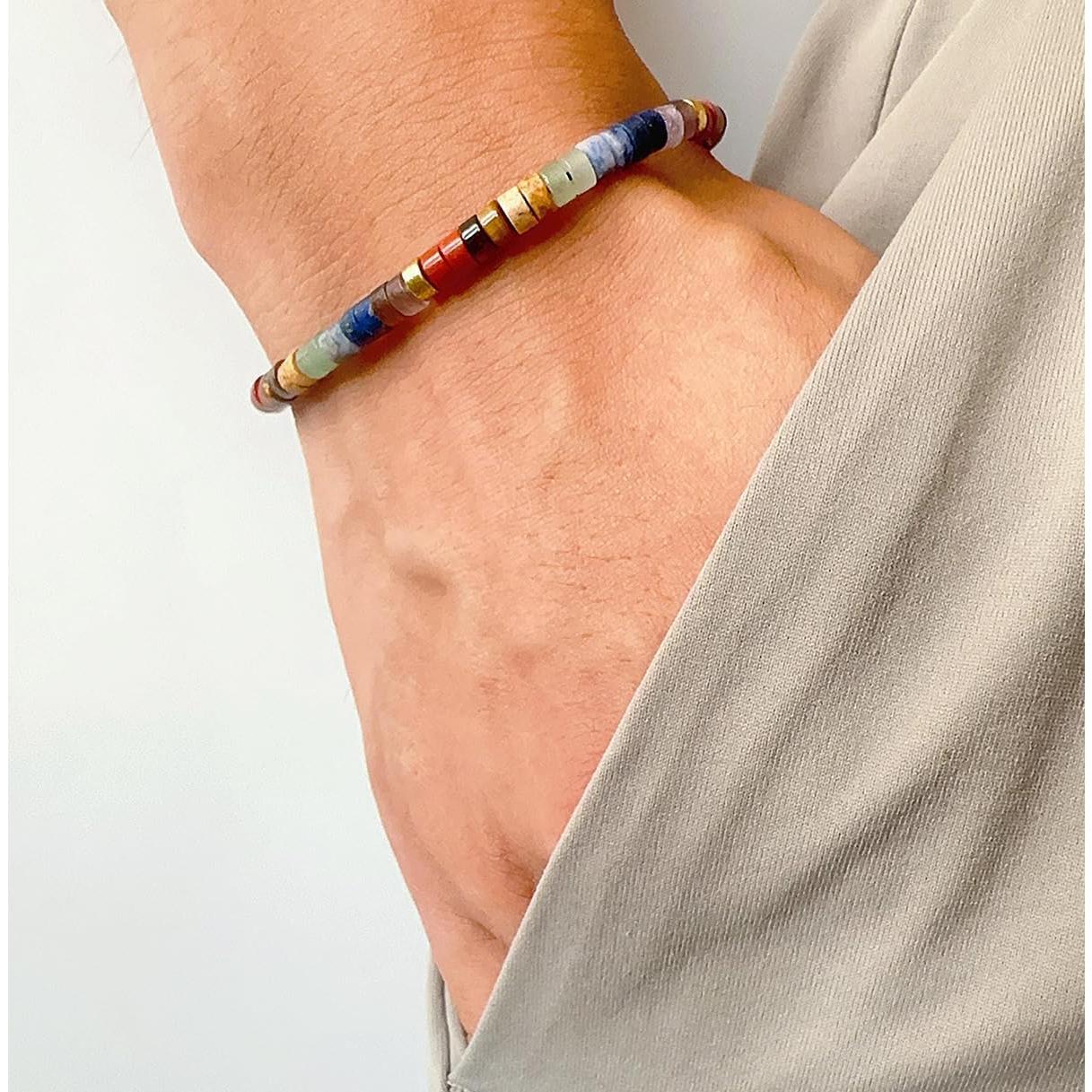 Pulsera de Chakra Arcoíris para Mujeres - Cristales Sanadores