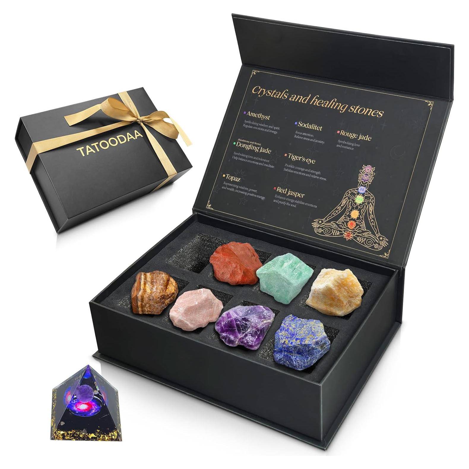Conjunto de Cristales Sanadores TATOODAA 7 Chakras 5.1-6.4 cm