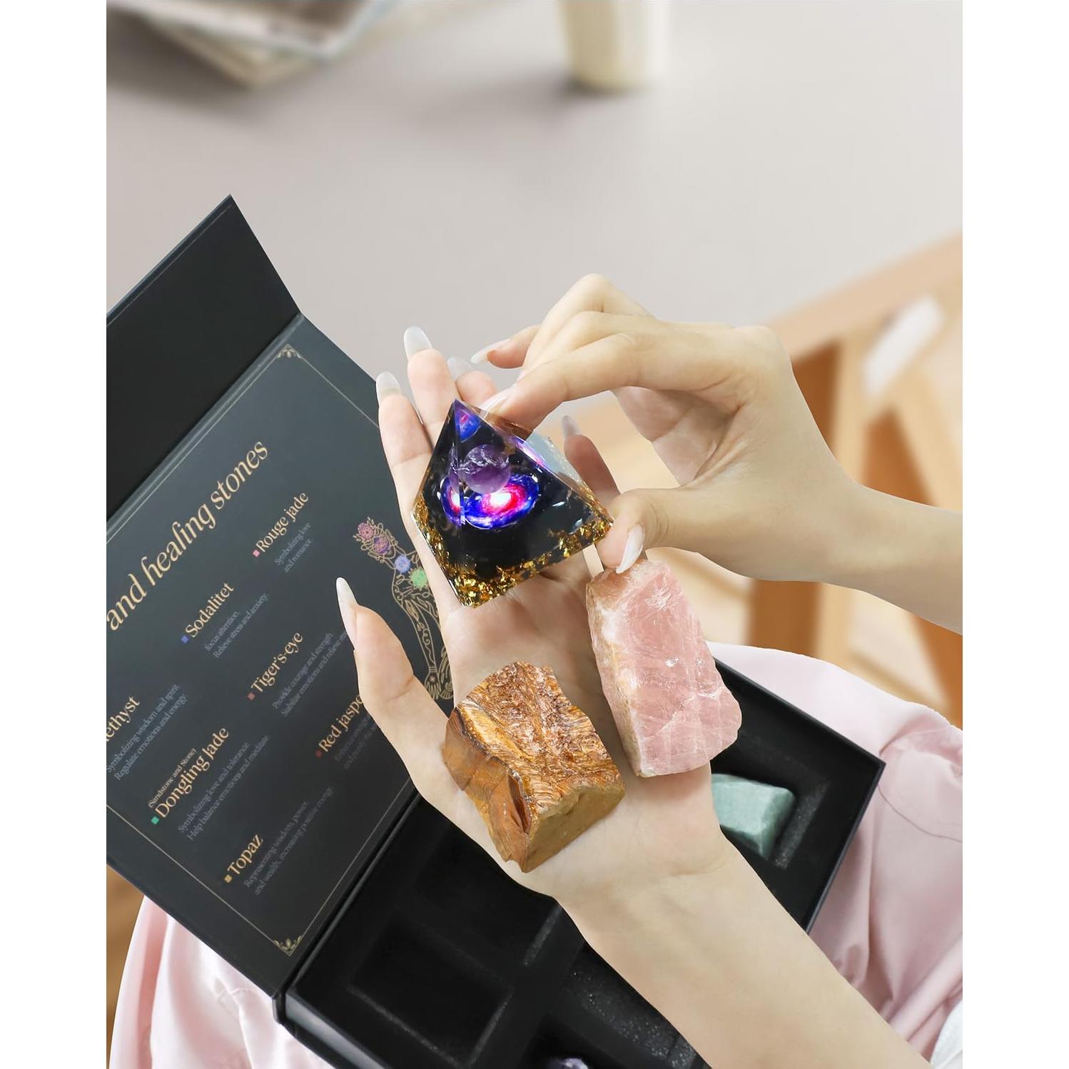 Conjunto de Cristales Sanadores TATOODAA 7 Chakras 5.1-6.4 cm