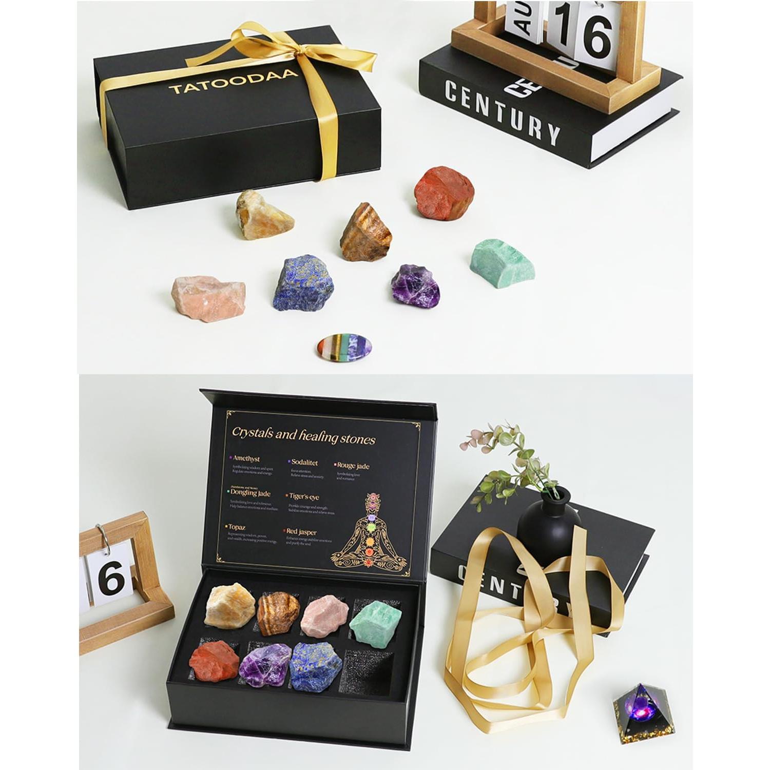 Conjunto de Cristales Sanadores TATOODAA 7 Chakras 5.1-6.4 cm