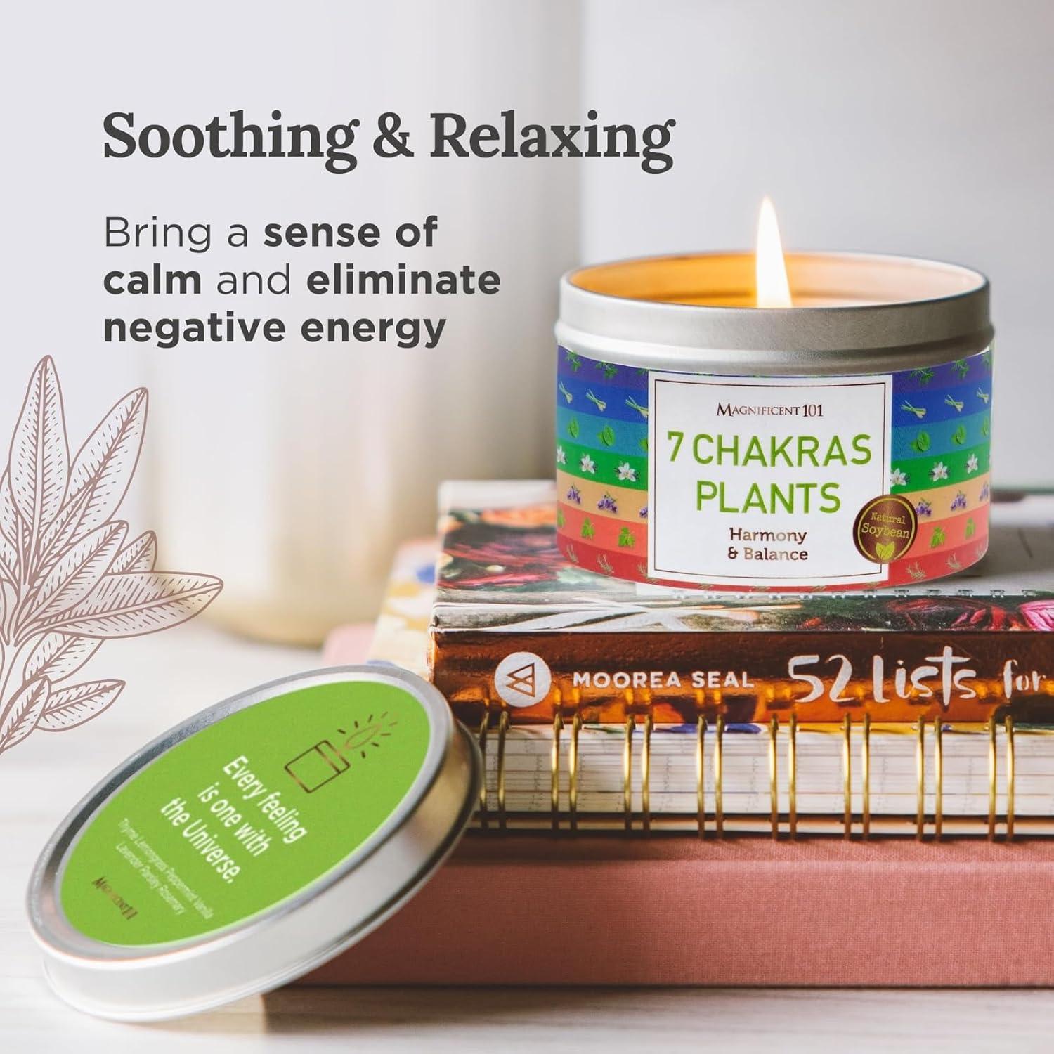 Vela Aromaterapia Magnífico 101 170g Cera de Soja 35h Chakras