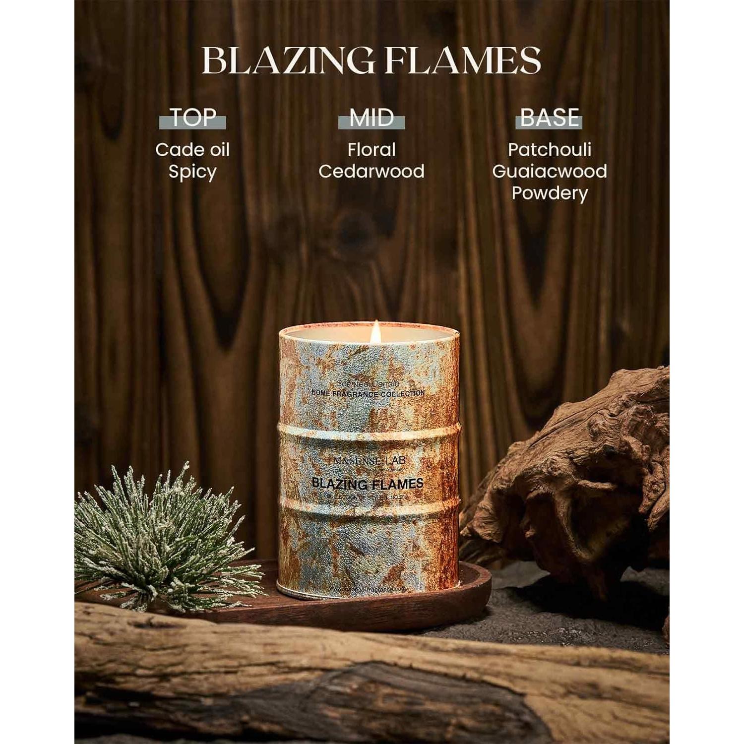 Vela Aromática M&SENSE Llamas Ardientes 320g - Alivio Estrés