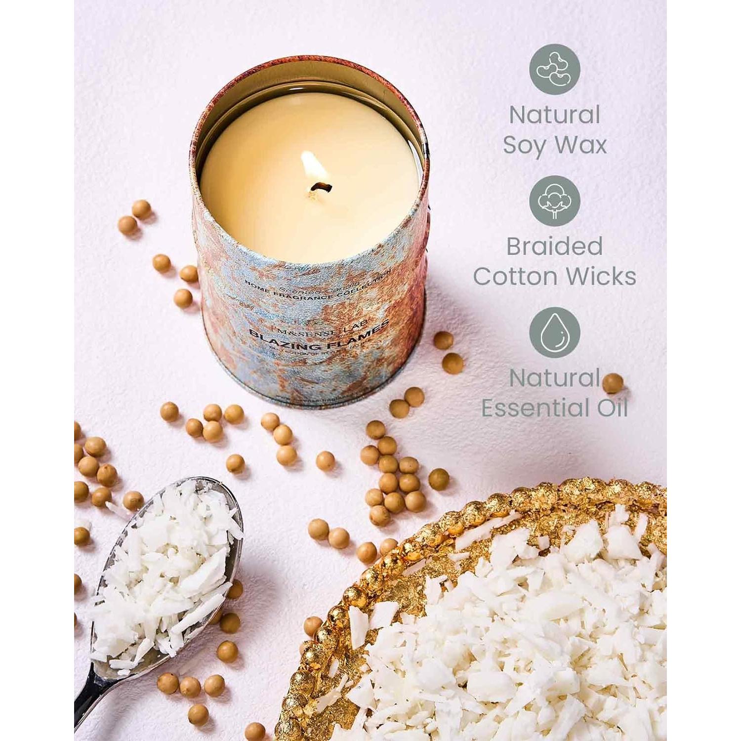 Vela Aromática M&SENSE Llamas Ardientes 320g - Alivio Estrés