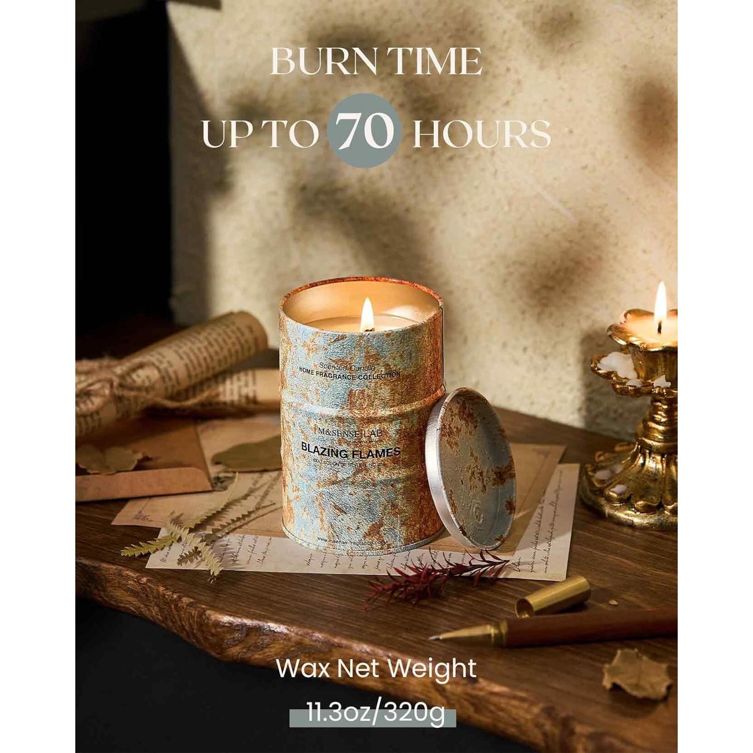 Vela Aromática M&SENSE Llamas Ardientes 320g - Alivio Estrés