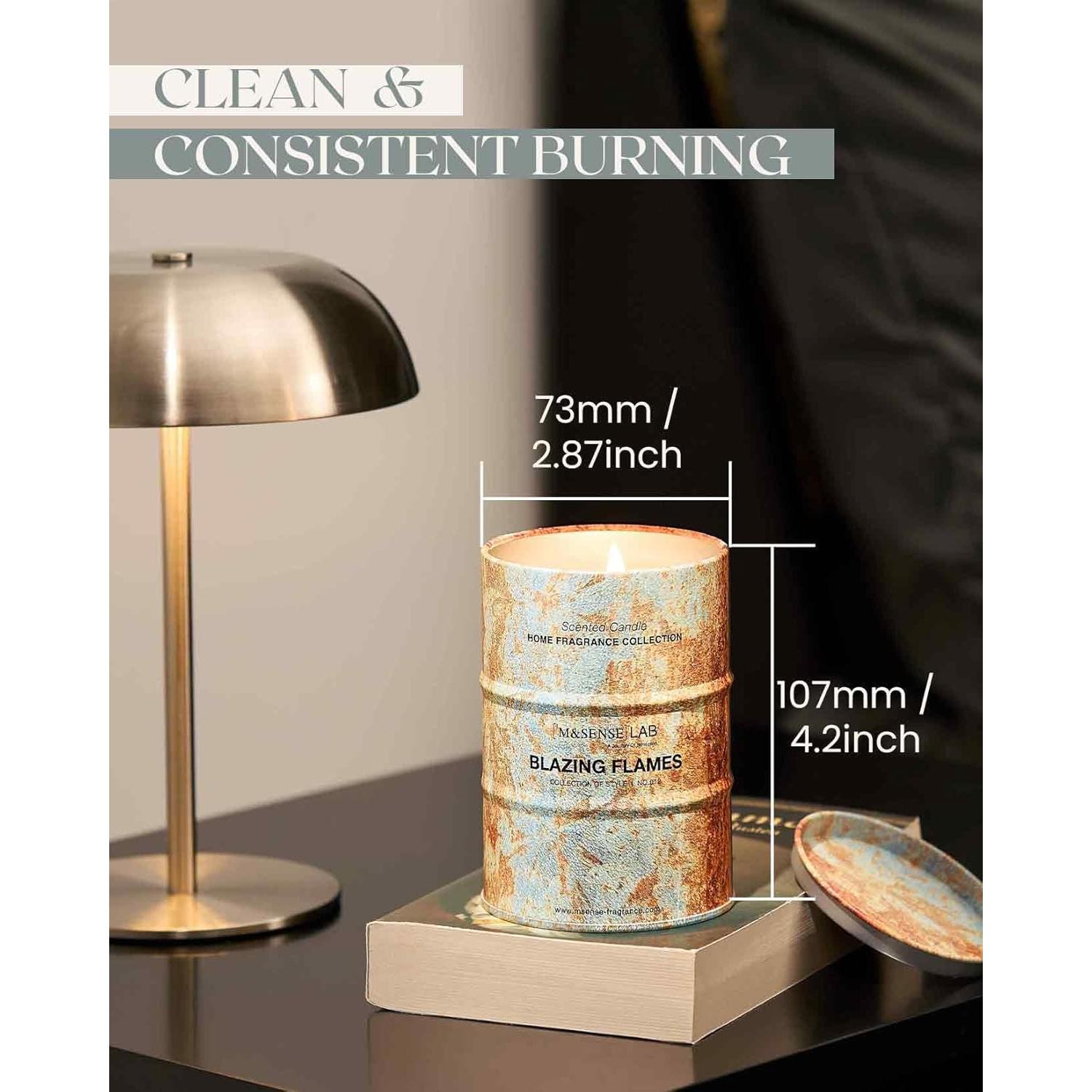 Vela Aromática M&SENSE Llamas Ardientes 320g - Alivio Estrés