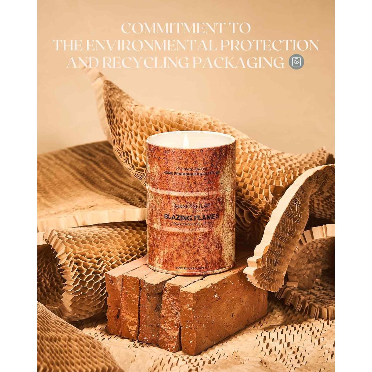 Vela Aromática M&SENSE Llamas Ardientes 320g - Alivio Estrés