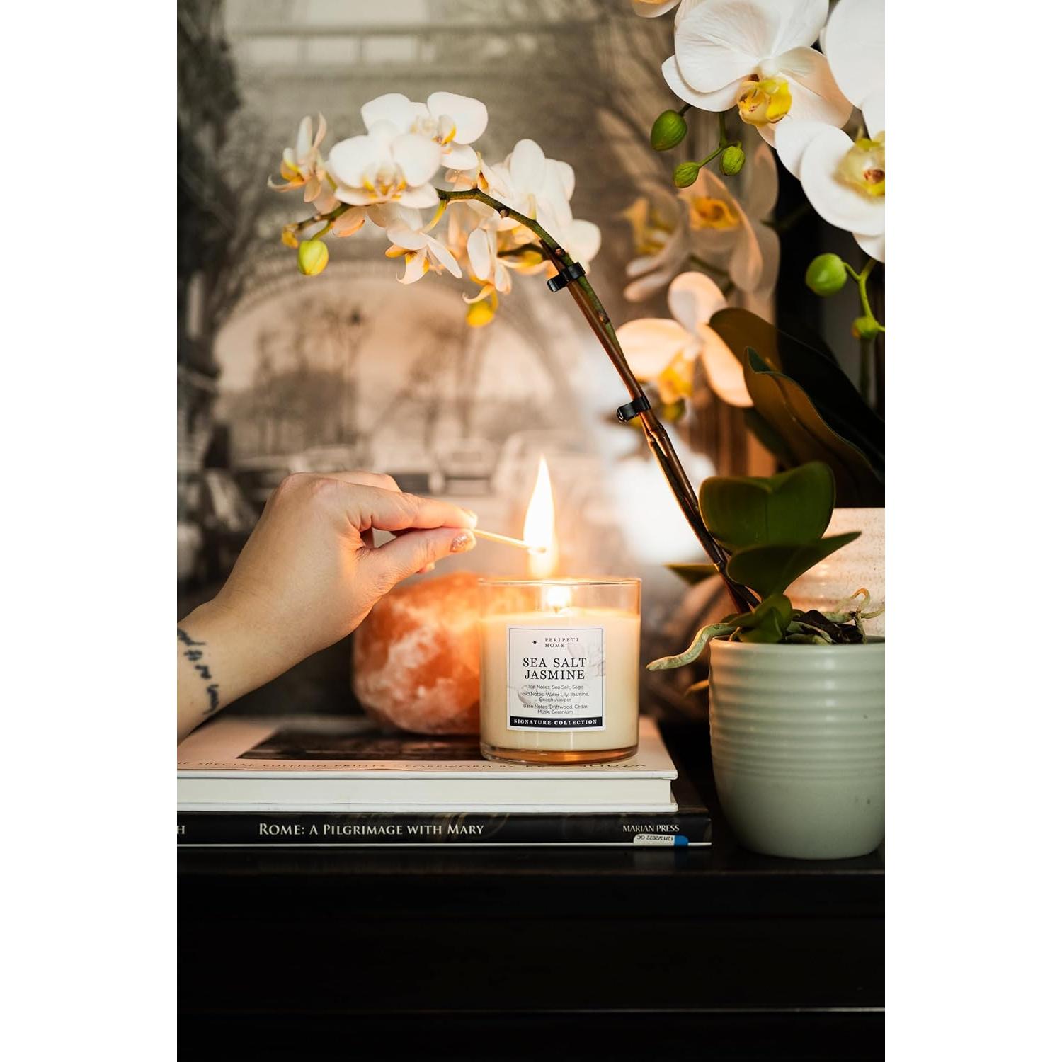 Vela Perfumada Sal Marina y Jazmín Peripeti Home 240g