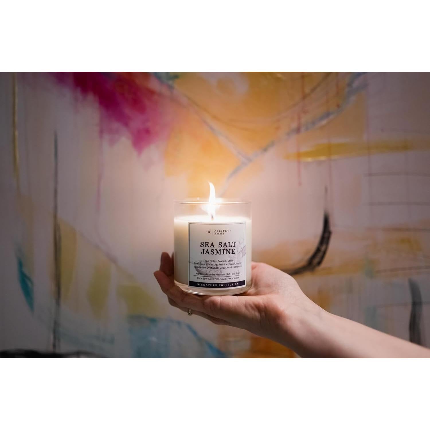 Vela Perfumada Sal Marina y Jazmín Peripeti Home 240g