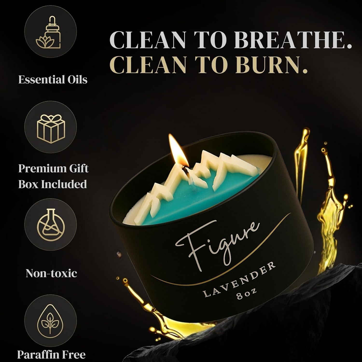 Vela Aromática de Lavanda Teal Mountain - Cera de Soja y Abejas