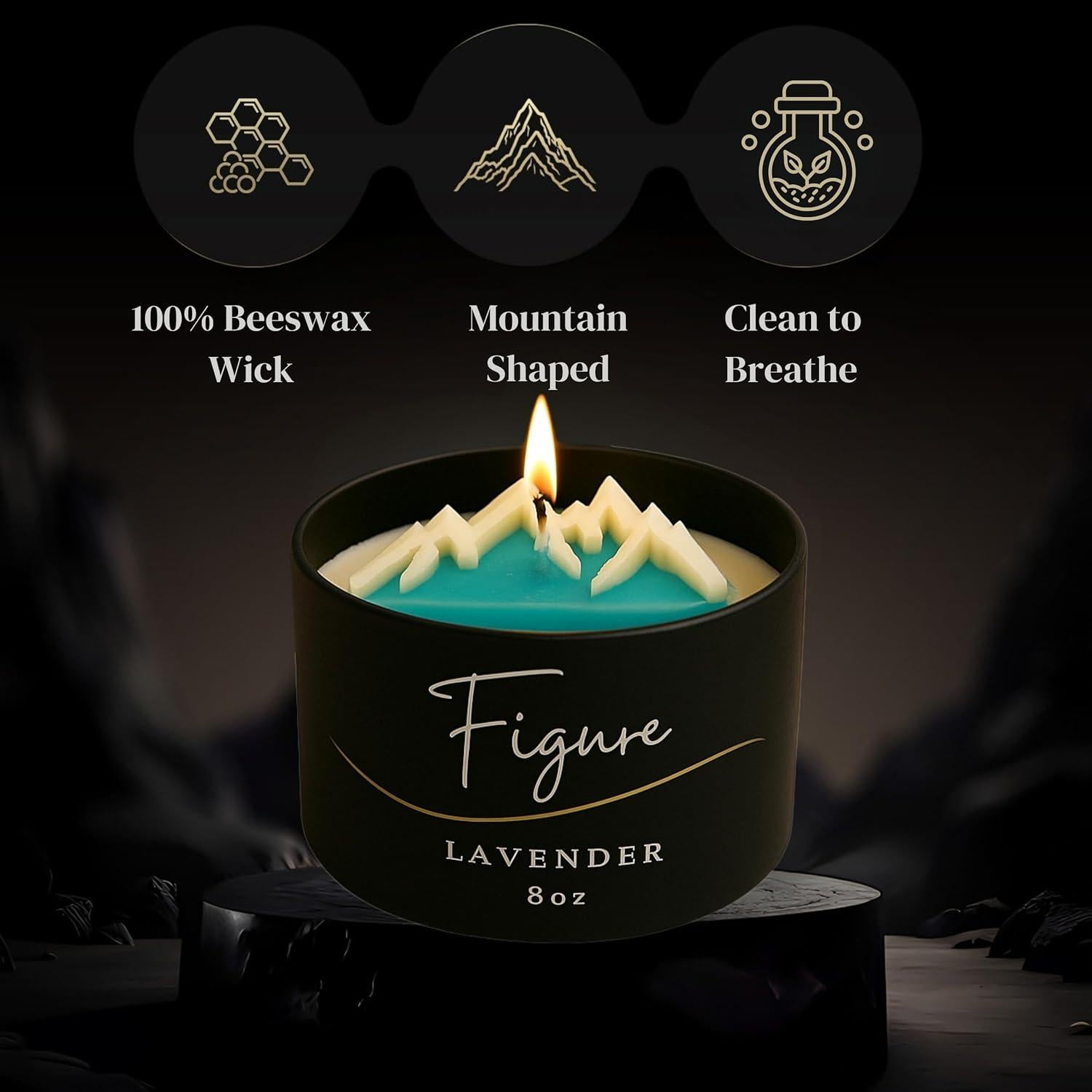 Vela Aromática de Lavanda Teal Mountain - Cera de Soja y Abejas